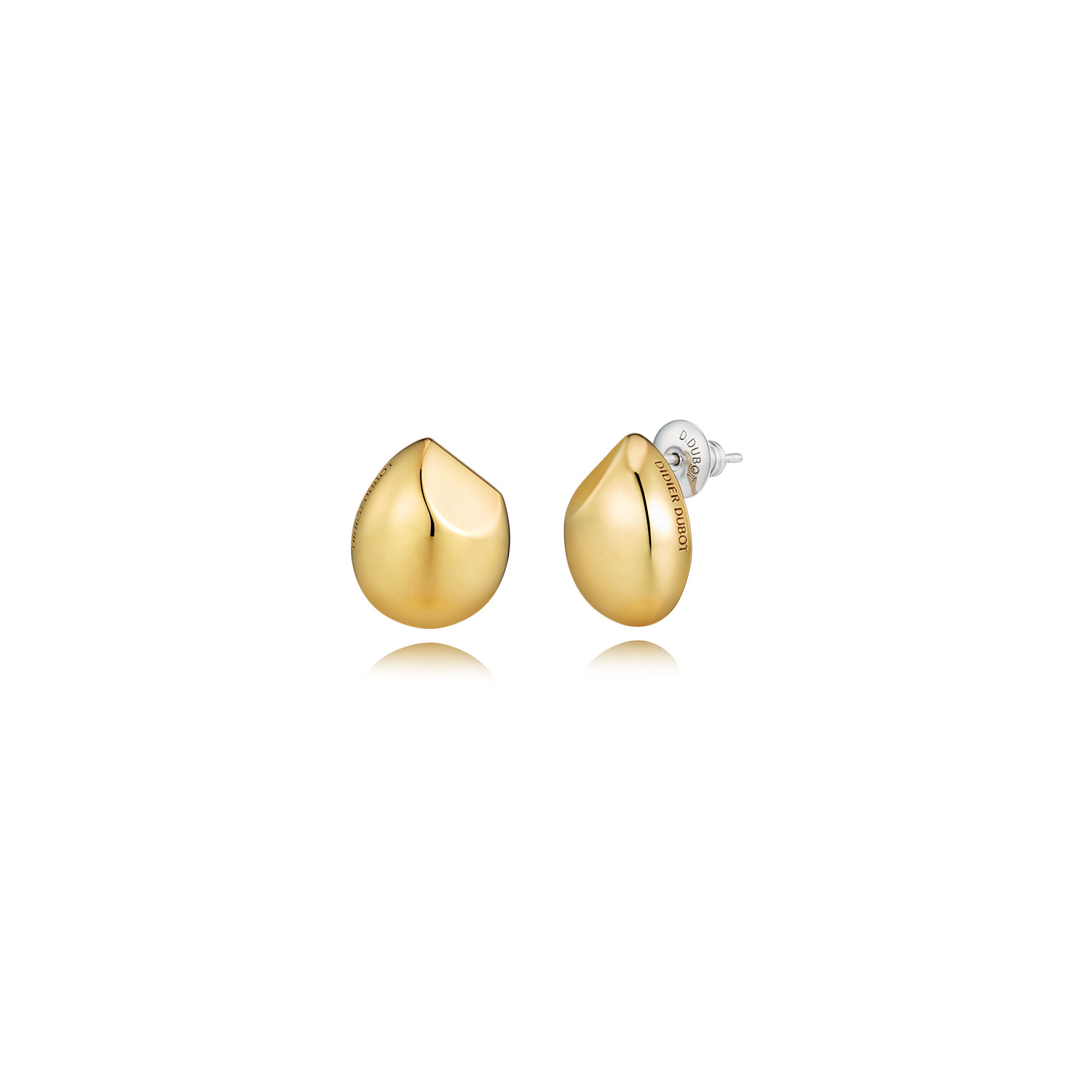 Didier Dubot Women's Gold Sélection. D Slanted D-cut Stud Earring In Gold