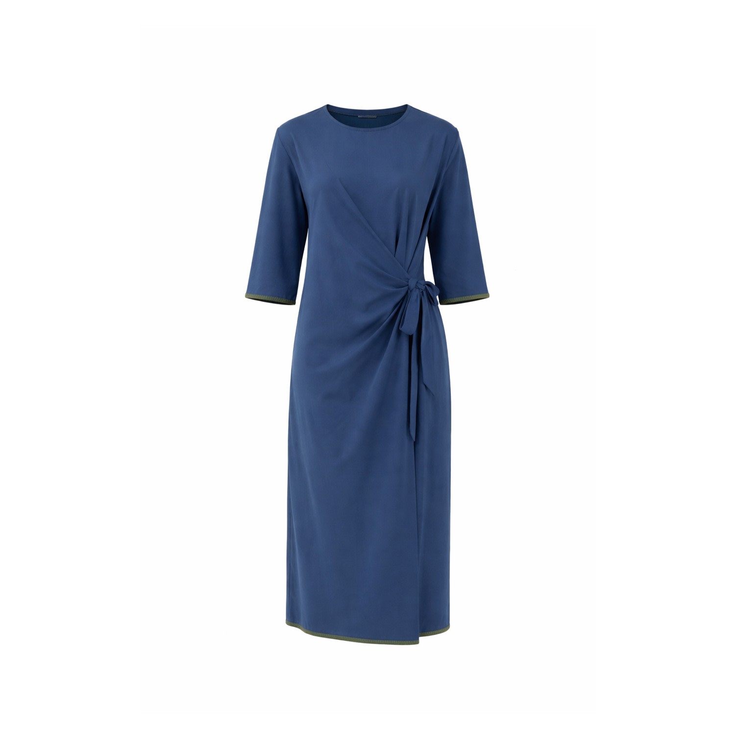 Loup Clothing Women's Blue Cotton Stitch Dress Navy