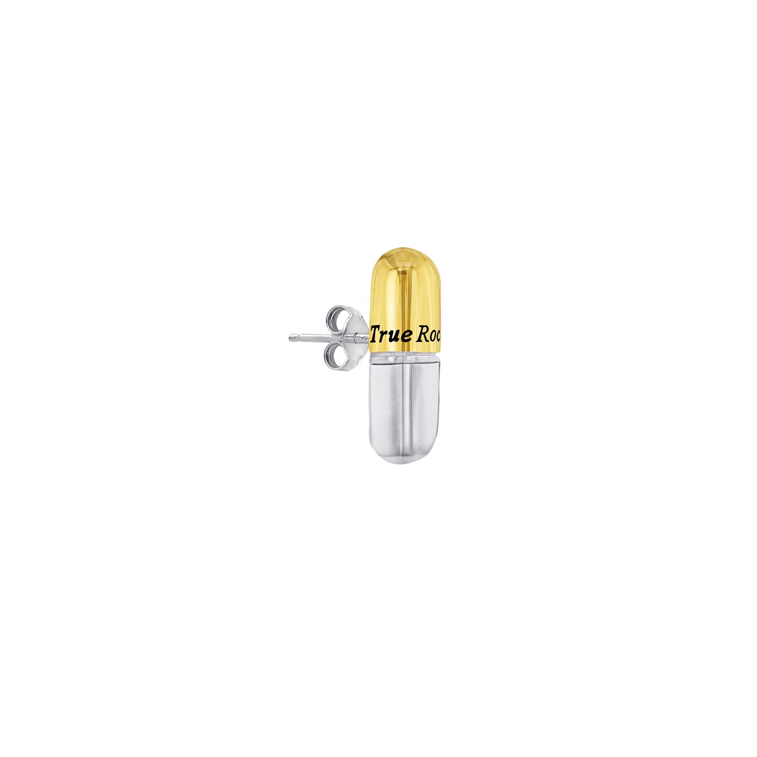 True Rocks Pill Stud Earring In Gold
