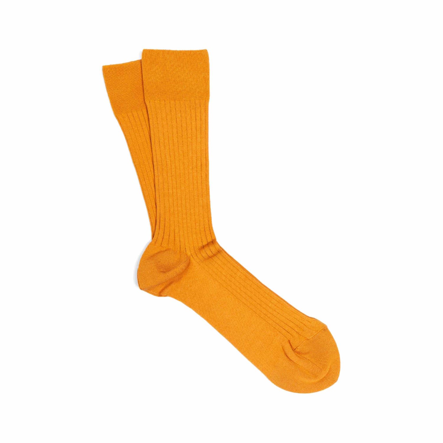 Men’s Yellow / Orange 3-Pack Scottish Lisle Cotton Socks Saffran Joao Dalgado