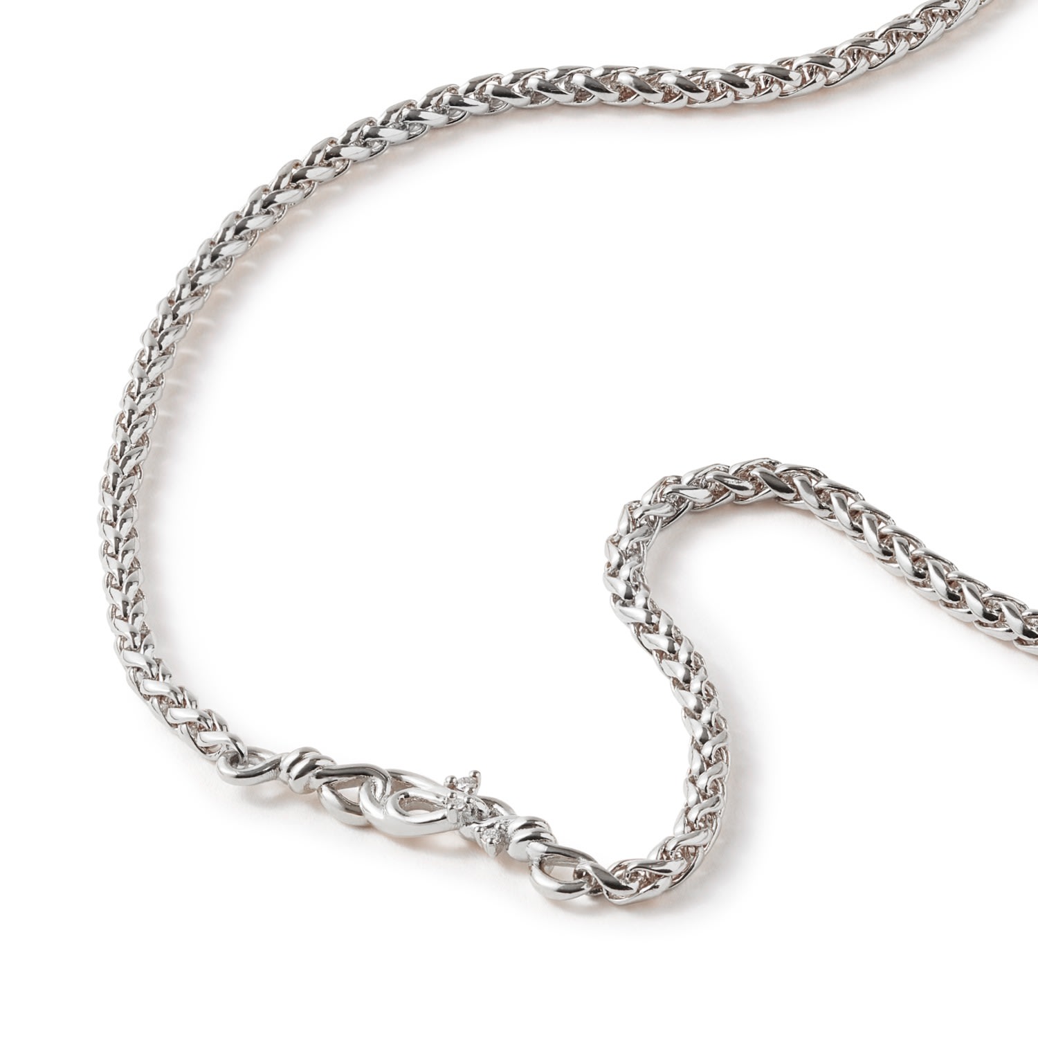 Women’s Heart Of Unity Wave Diamond Silver Necklace Frida & Florence