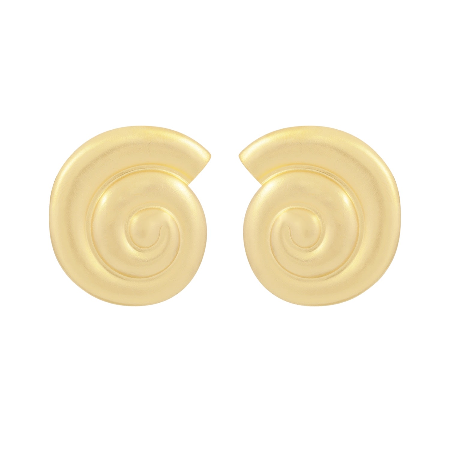 Women’s Riviera - Vintage Snail Shell Statement Earrings Recycled 18K Gold Vermeil La Côte Club