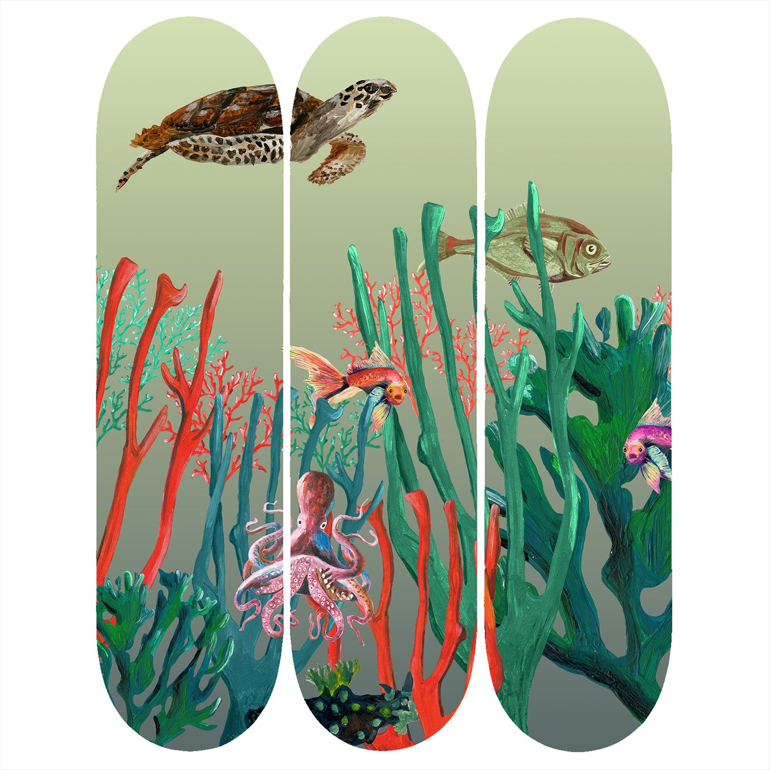 Skateboard Decks Wall Decor Underwaterworld Set Of Three Catchii