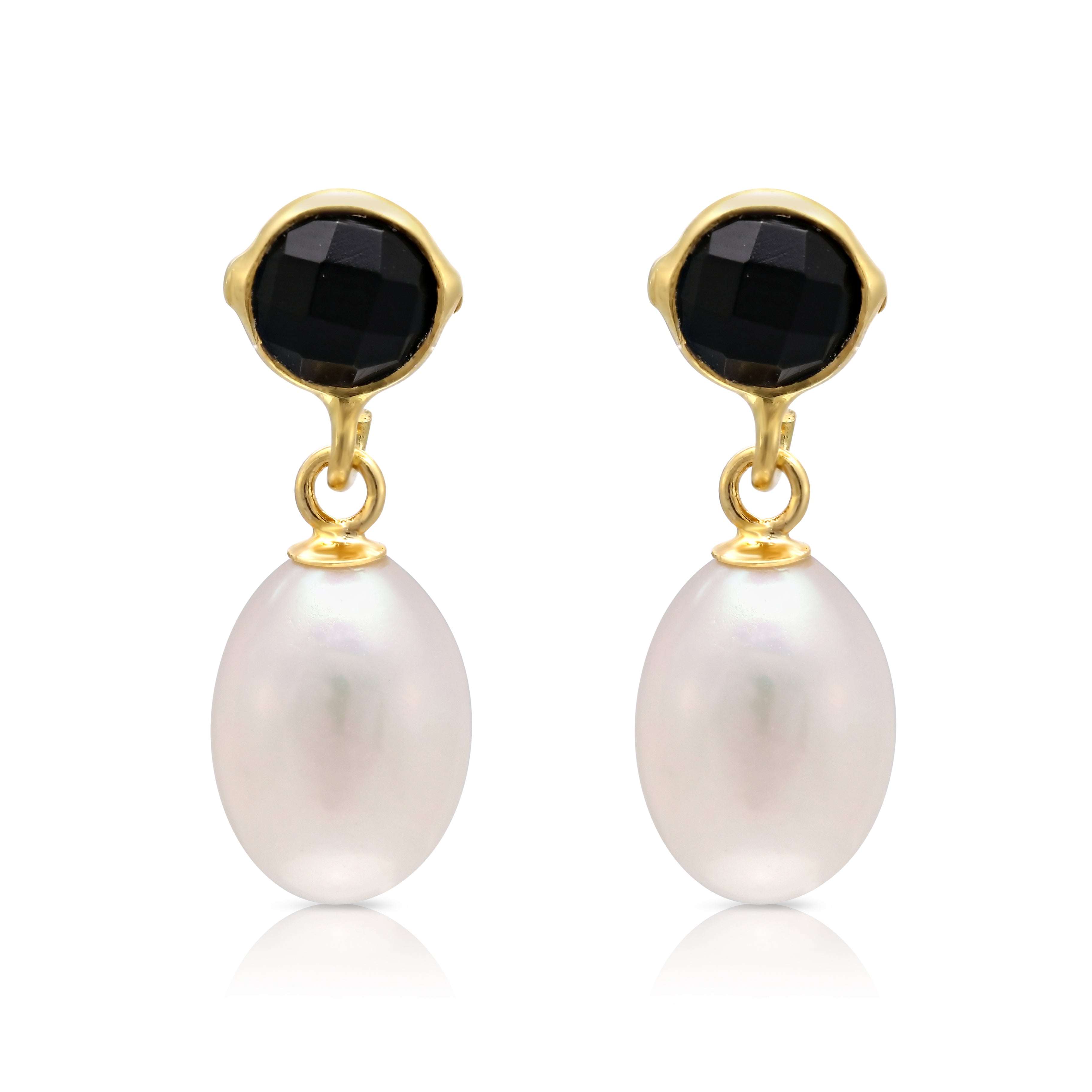Pearls Of The Orient Online Women's Black / White Clara Spinel & Cultured Freshwater Pearl Drop Earrings In Multi