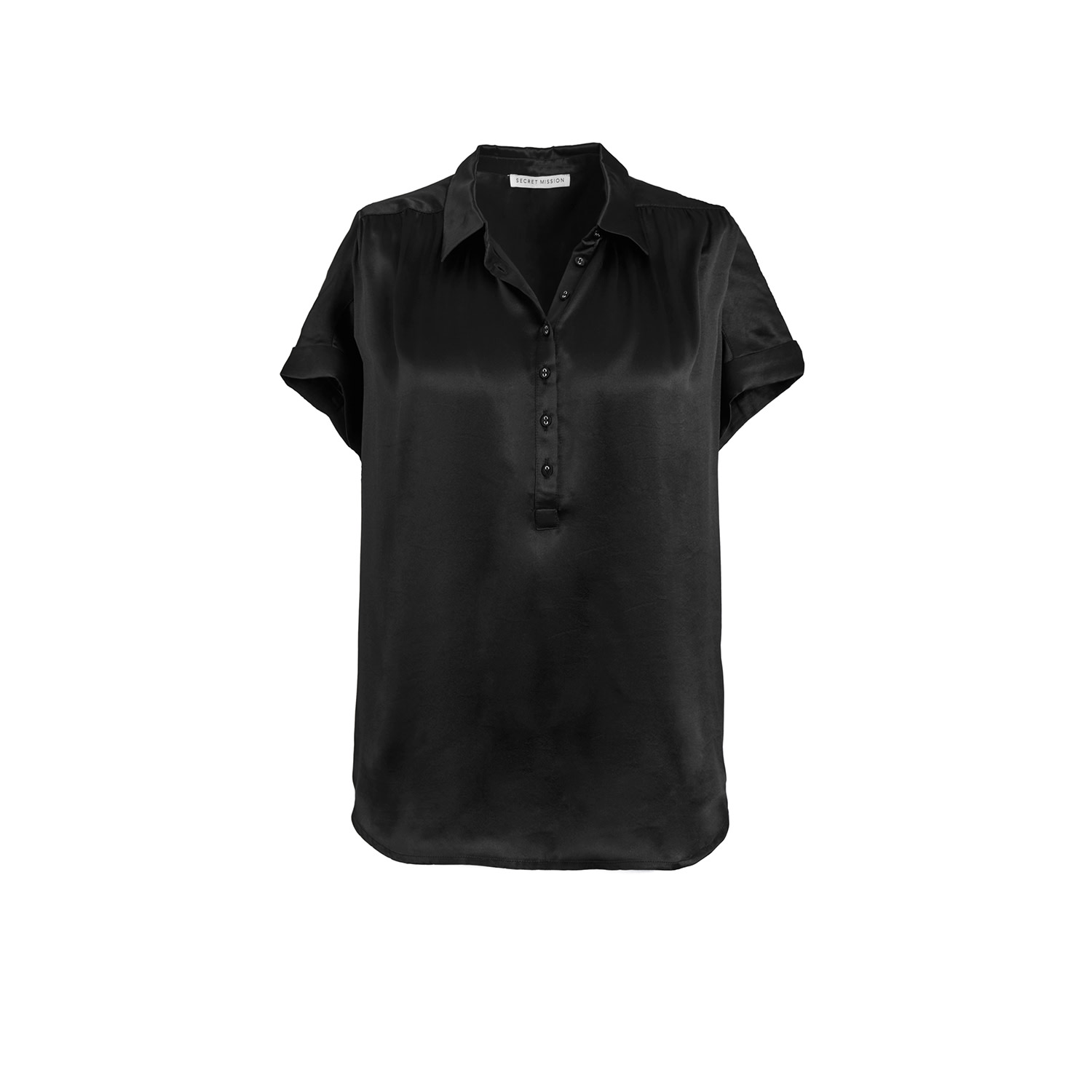 Secret Mission Women's Black Peggy Blouse - Silk