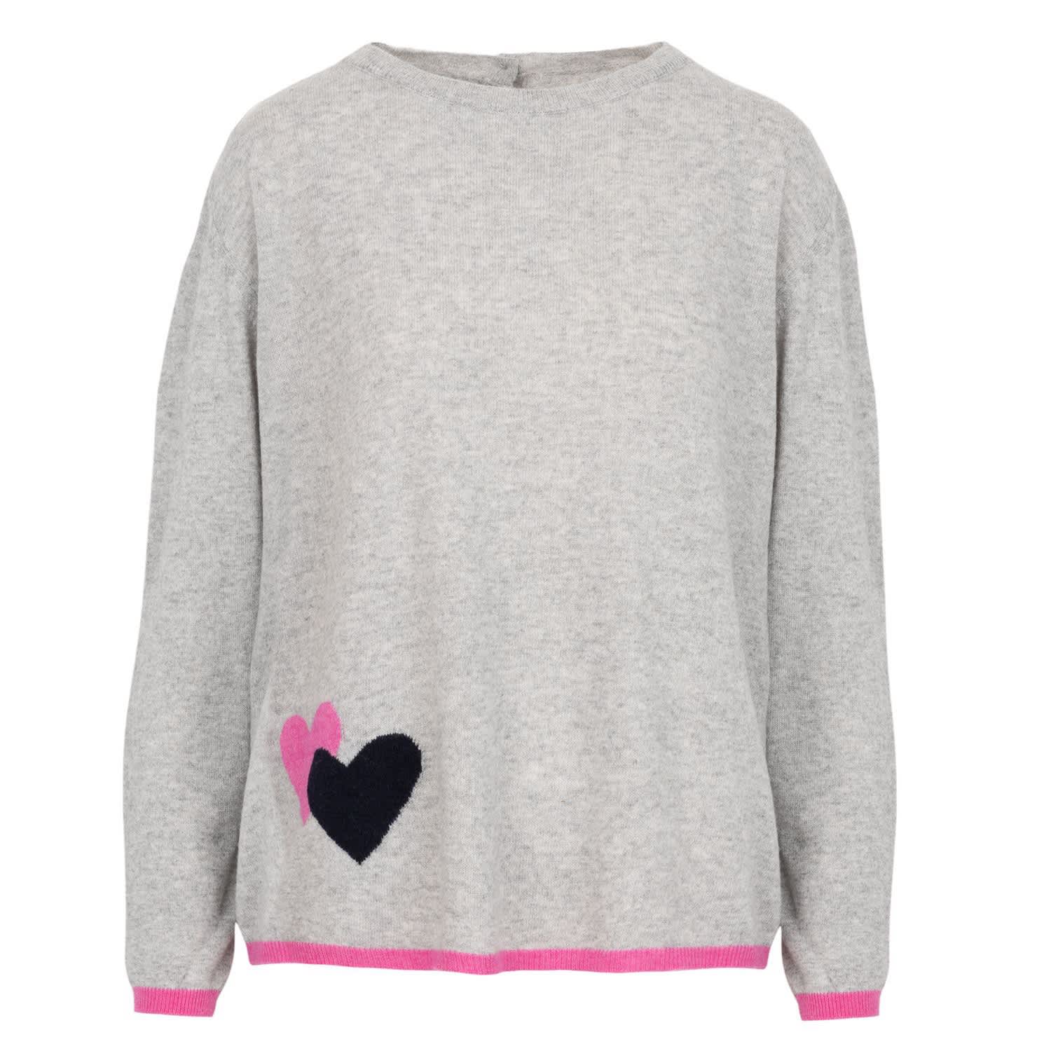 grey heart sweater