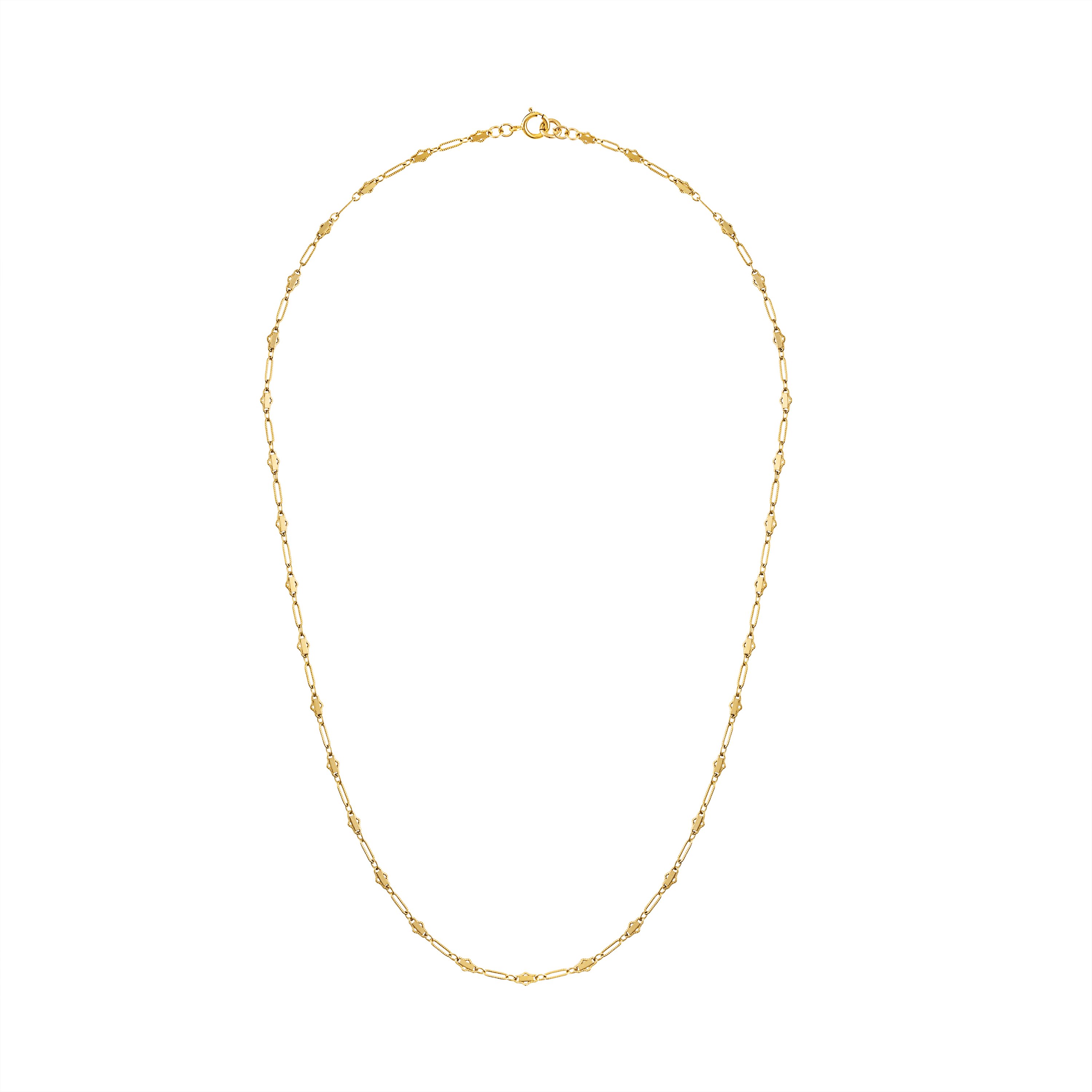 Women’s 14K Gold Filled Milan Art Deco Chain Necklace Olivia Le