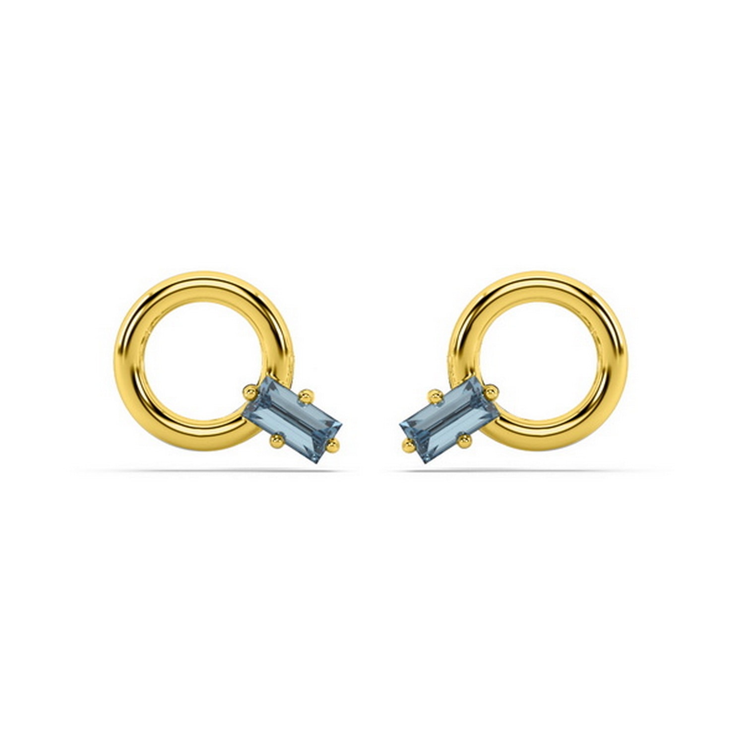 Women’s Aquamarine Donut Stud - Gold Oni Fine Jewelry