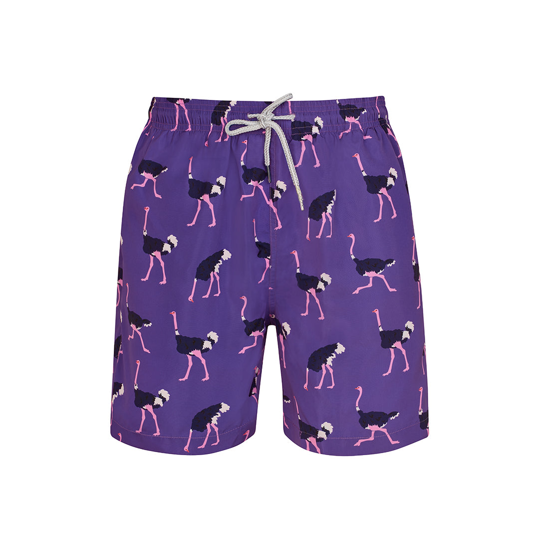 Men’s Pink / Purple Purple Ostrich- Pink & Purple Medium Robert & Son Beachwear Ltd