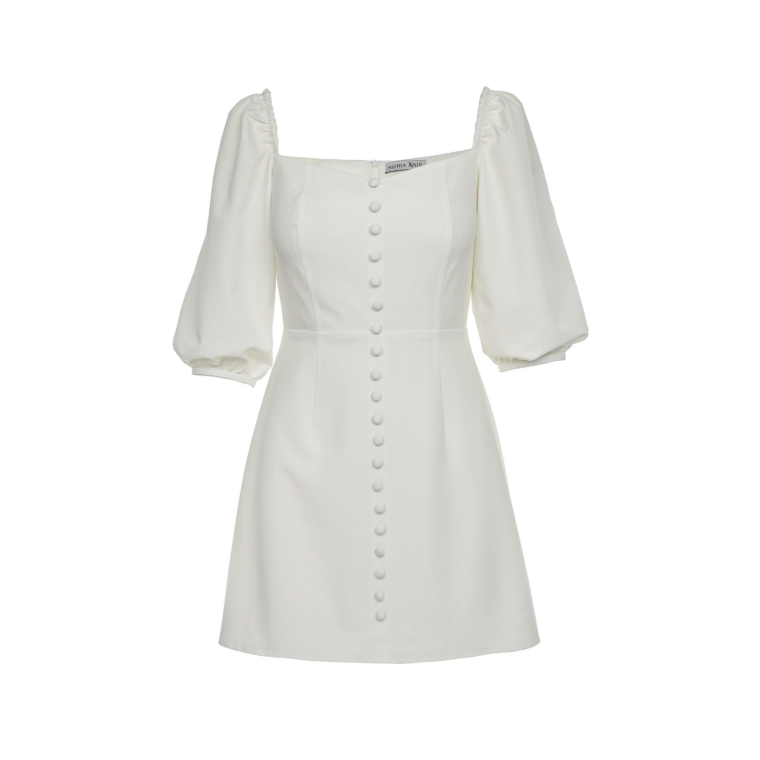 Women's Emily Off-Shoulder Minidress In White | Xxs | Noria Anis