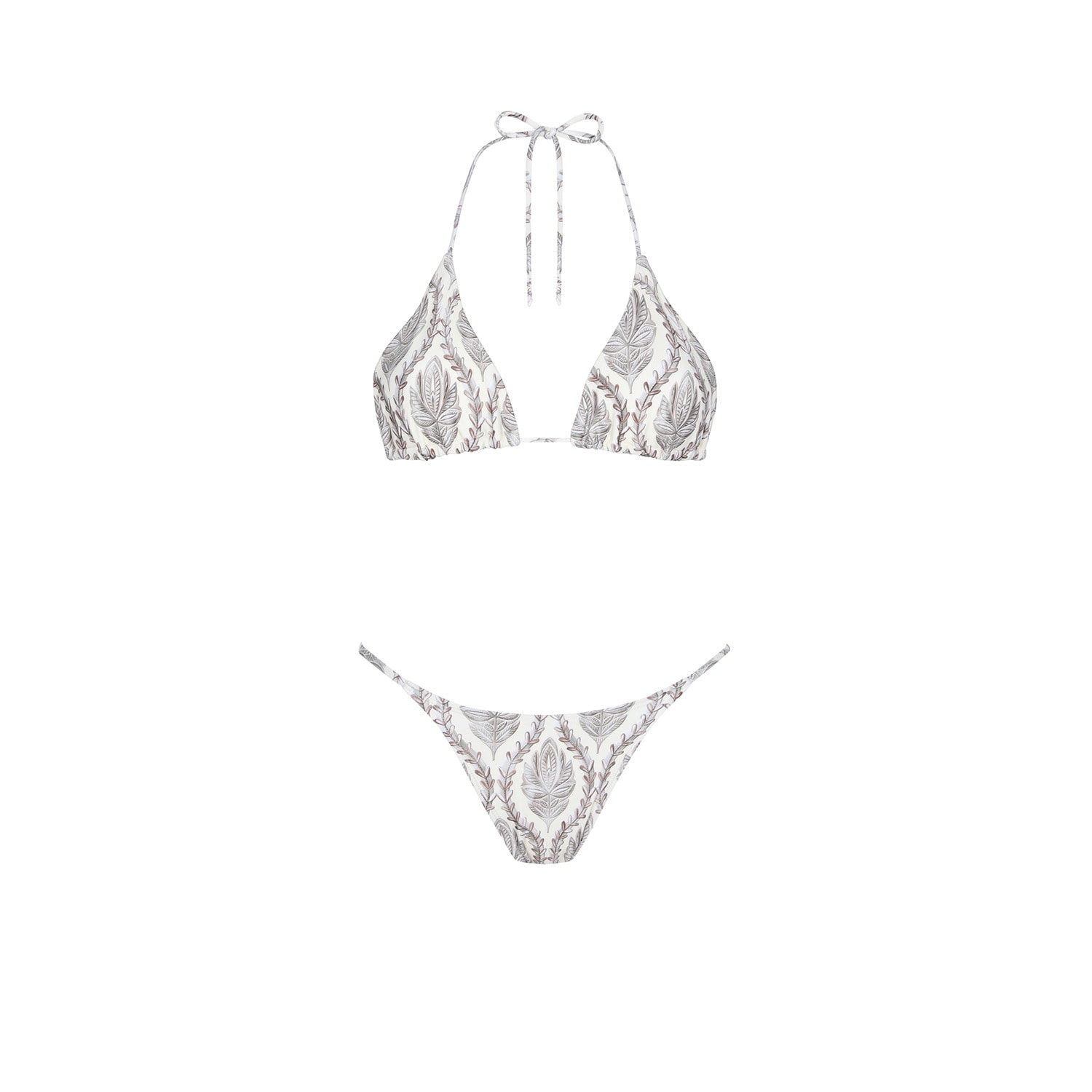 Women's Grey Sultana Triangle Top - String Bottom | Small | Aguaclara