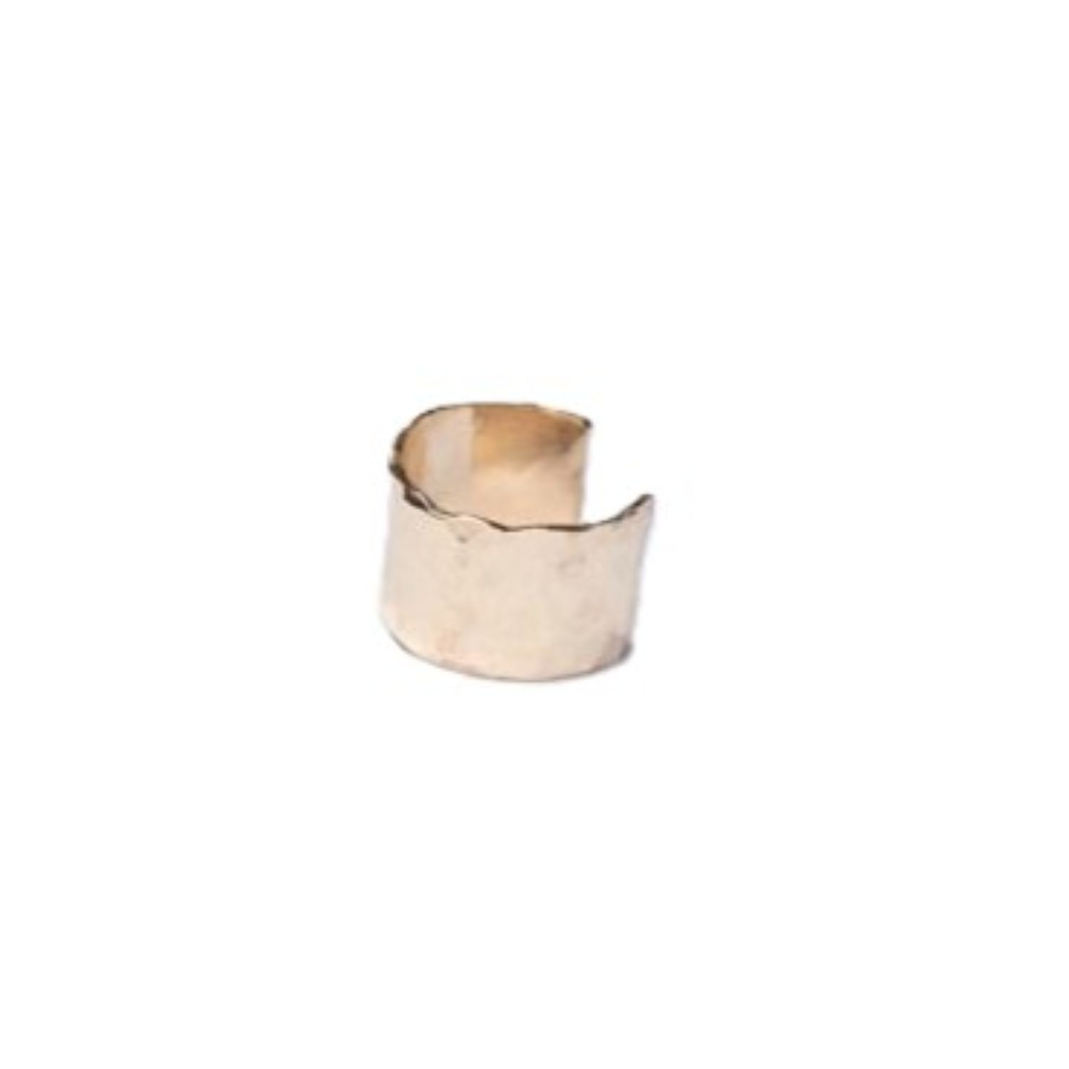 Oolo London Women's Brutalist Circular Ear Cuff In Filled Gold