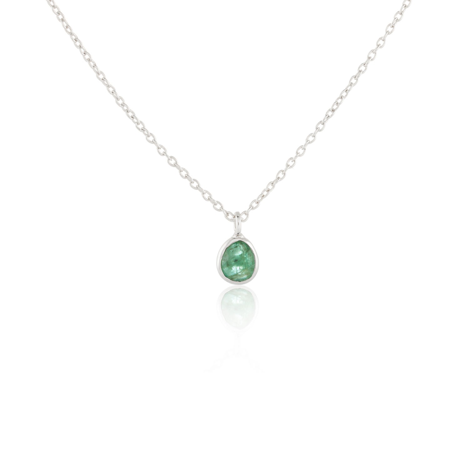 Women’s Hampton Emerald & Sterling Silver Necklace Auree Jewellery