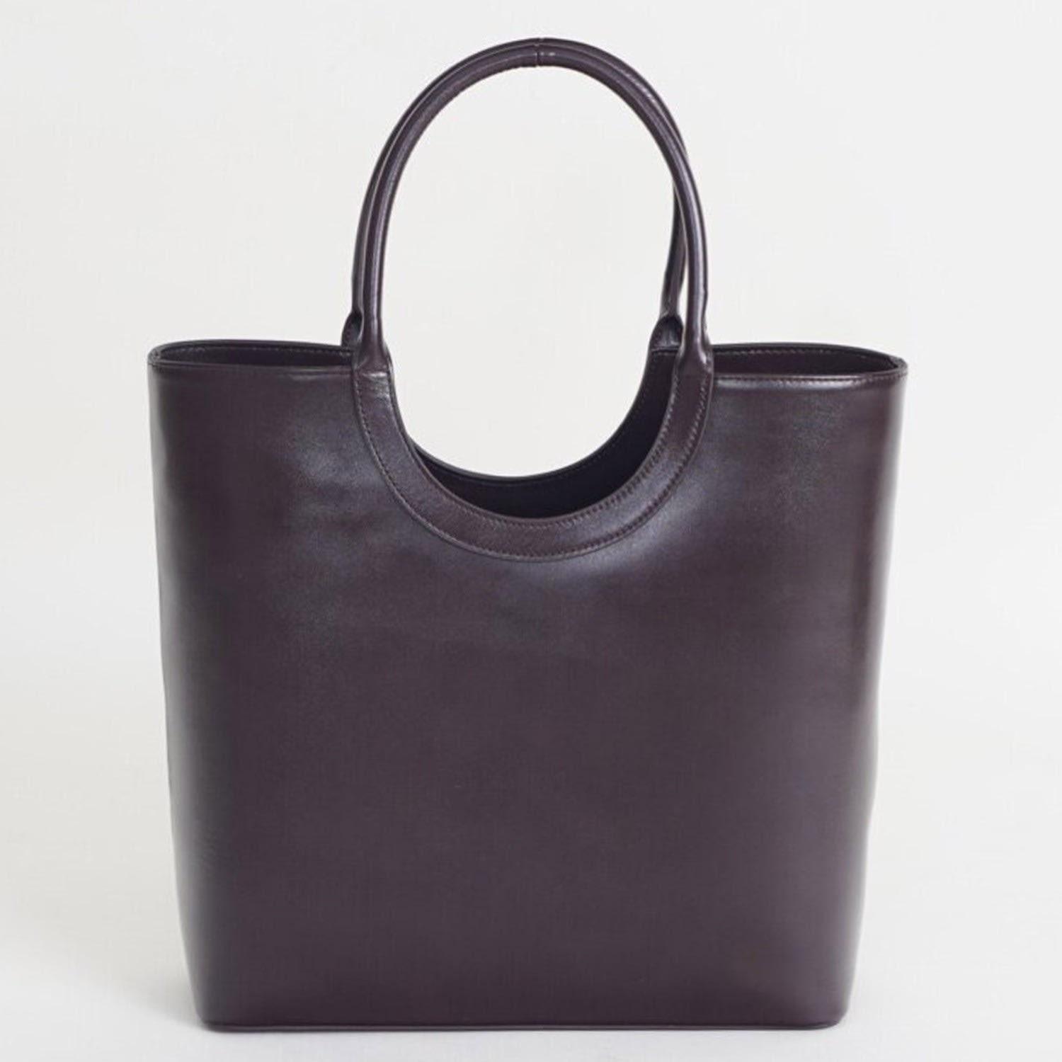 Touri Women's Leather Tote - Dark Brown