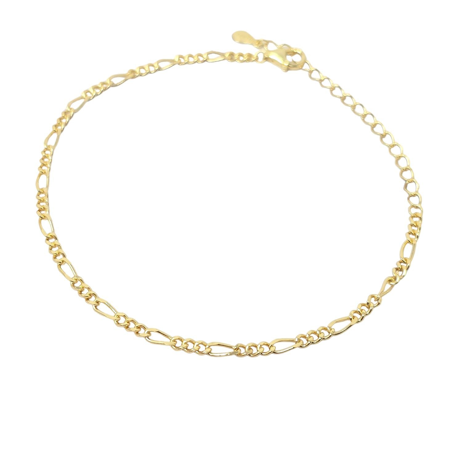Harfi Women's Gold Plated Everyday Figaro Chain Stacking Bracelet In Gold