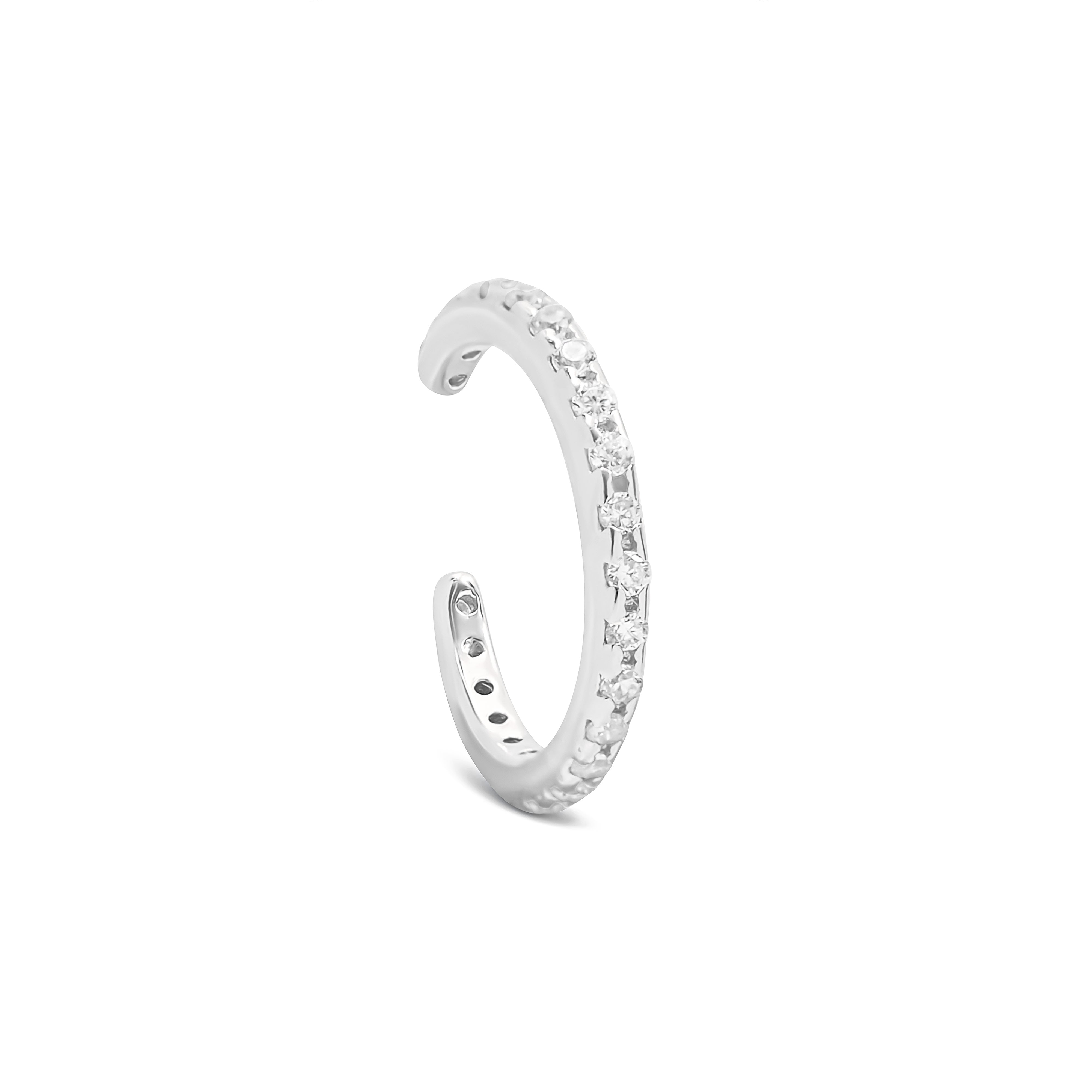 Esterah Women's Silver Pavé Ear Cuff