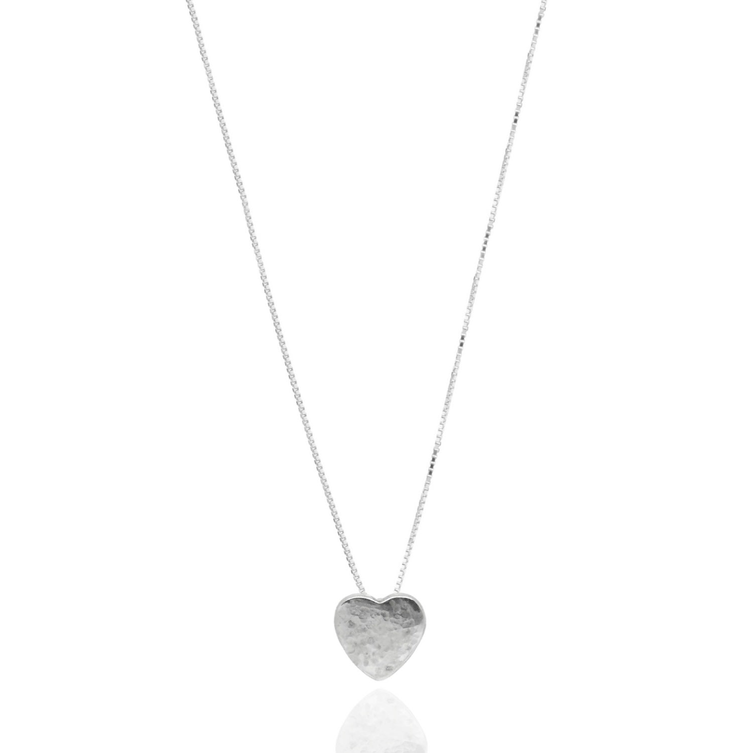 Unaloe Women's Sterling Silver Pulsing Heart Necklace
