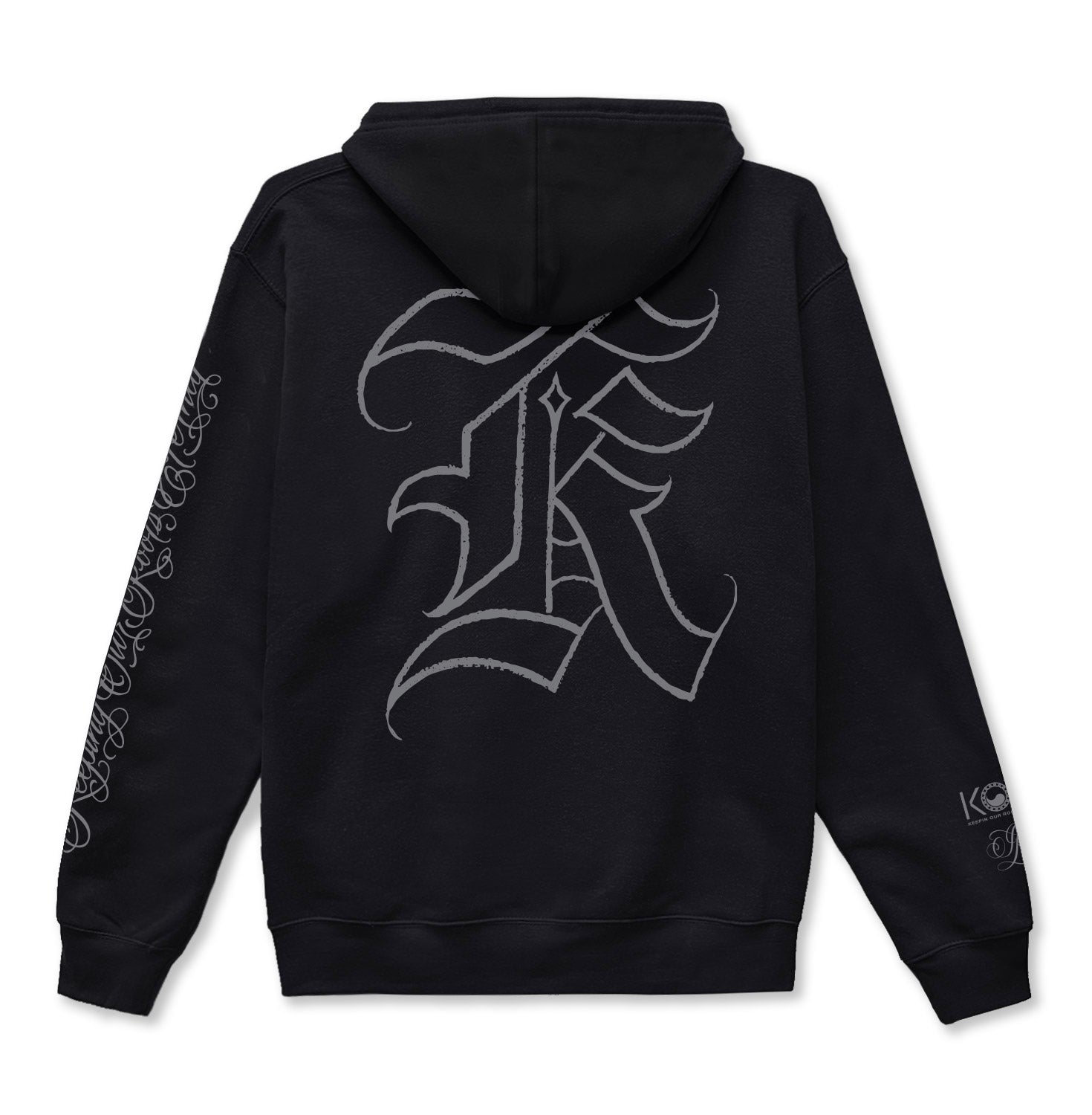 Korelimited K Zip Up Hoodie In Black In Black