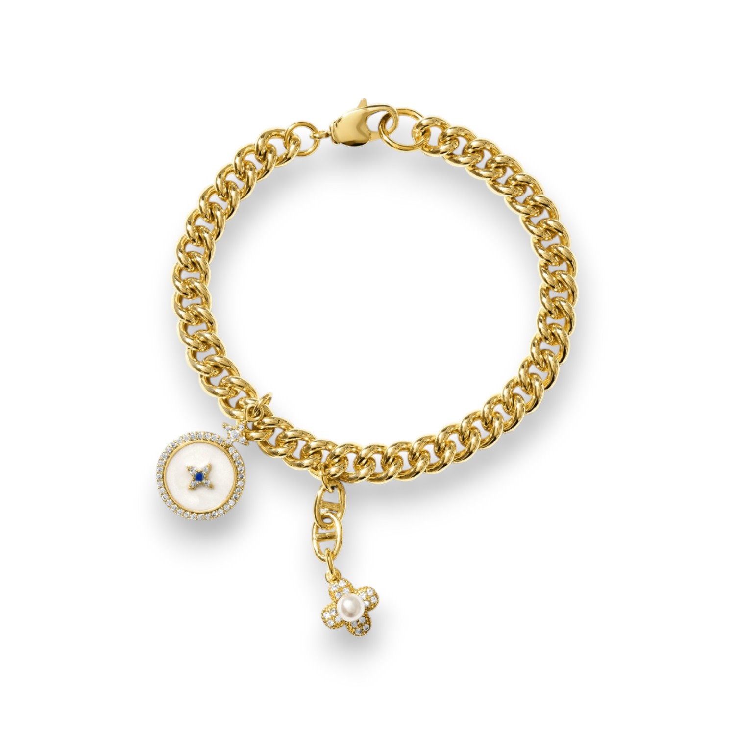 Alexie Of Athens Women's Gold Oracle Guiding Charm Bracelet