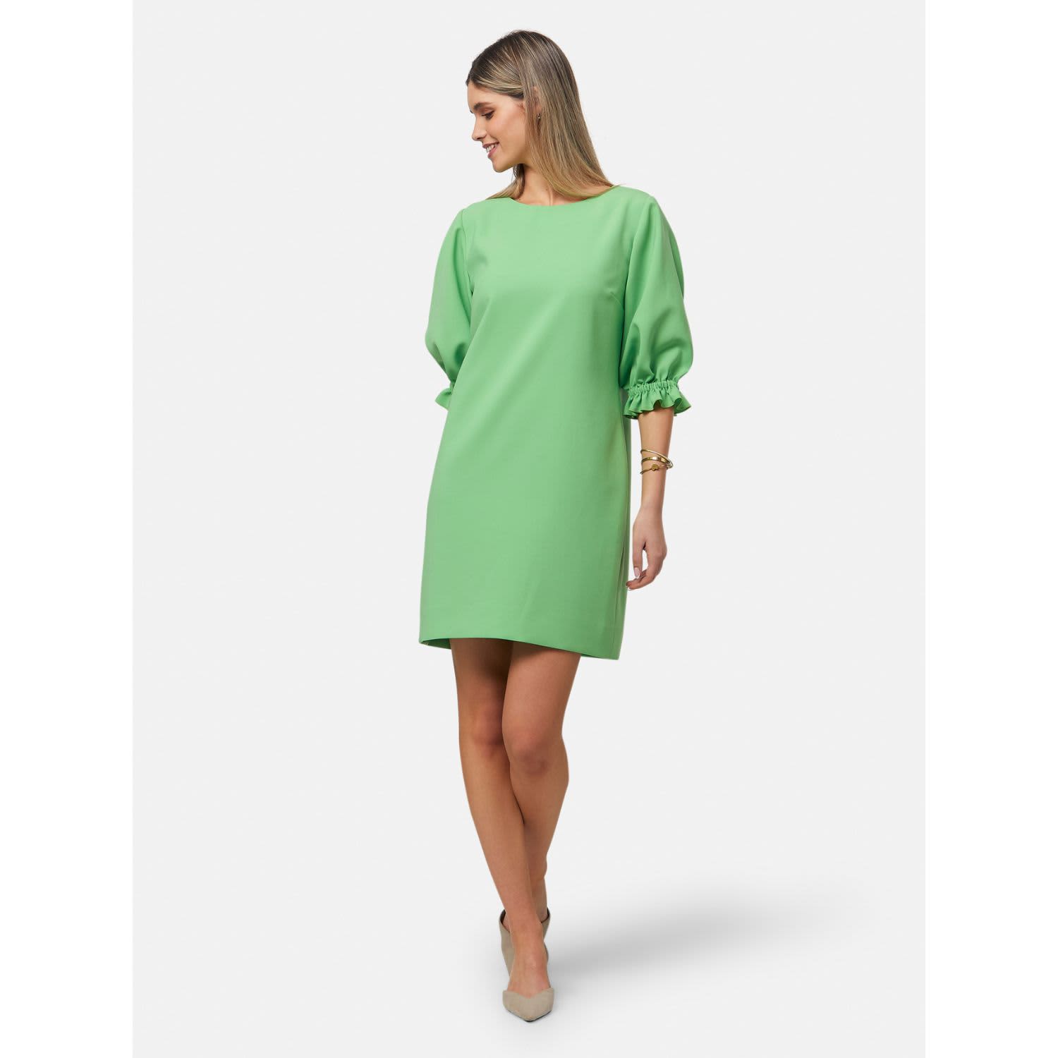 green emerald velvet dress Liana Midi Dress