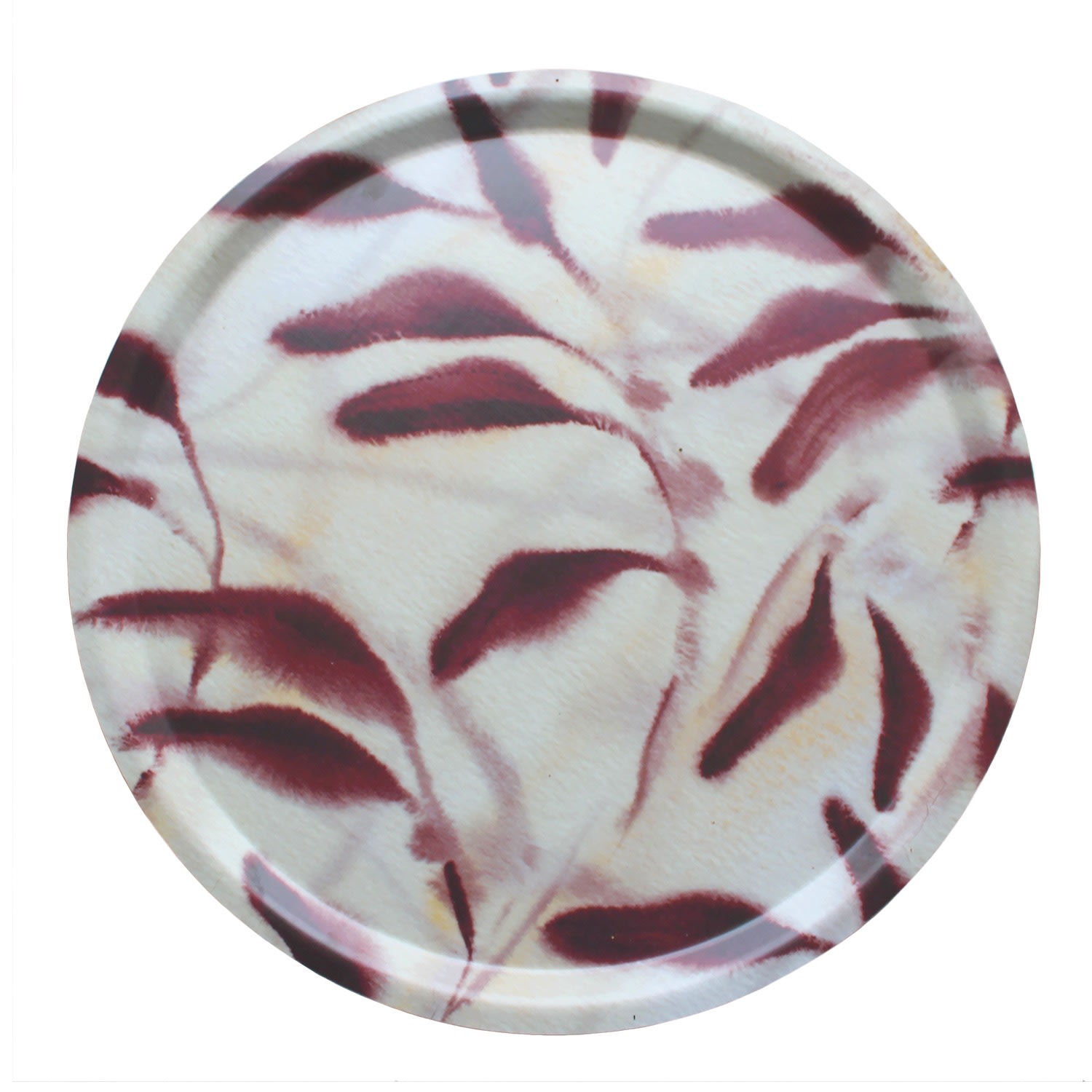 Rosanna Corfe Neutrals / Red Amongst Red Round Tray In Red