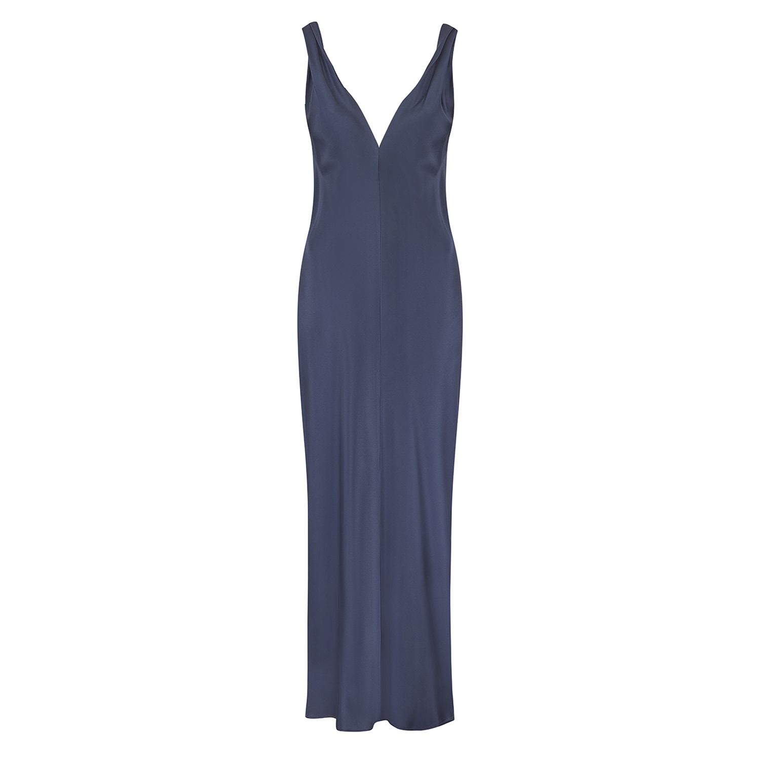 The Summer Edit Women's Blue Alice Silk Slip Dress - Navy In Blue