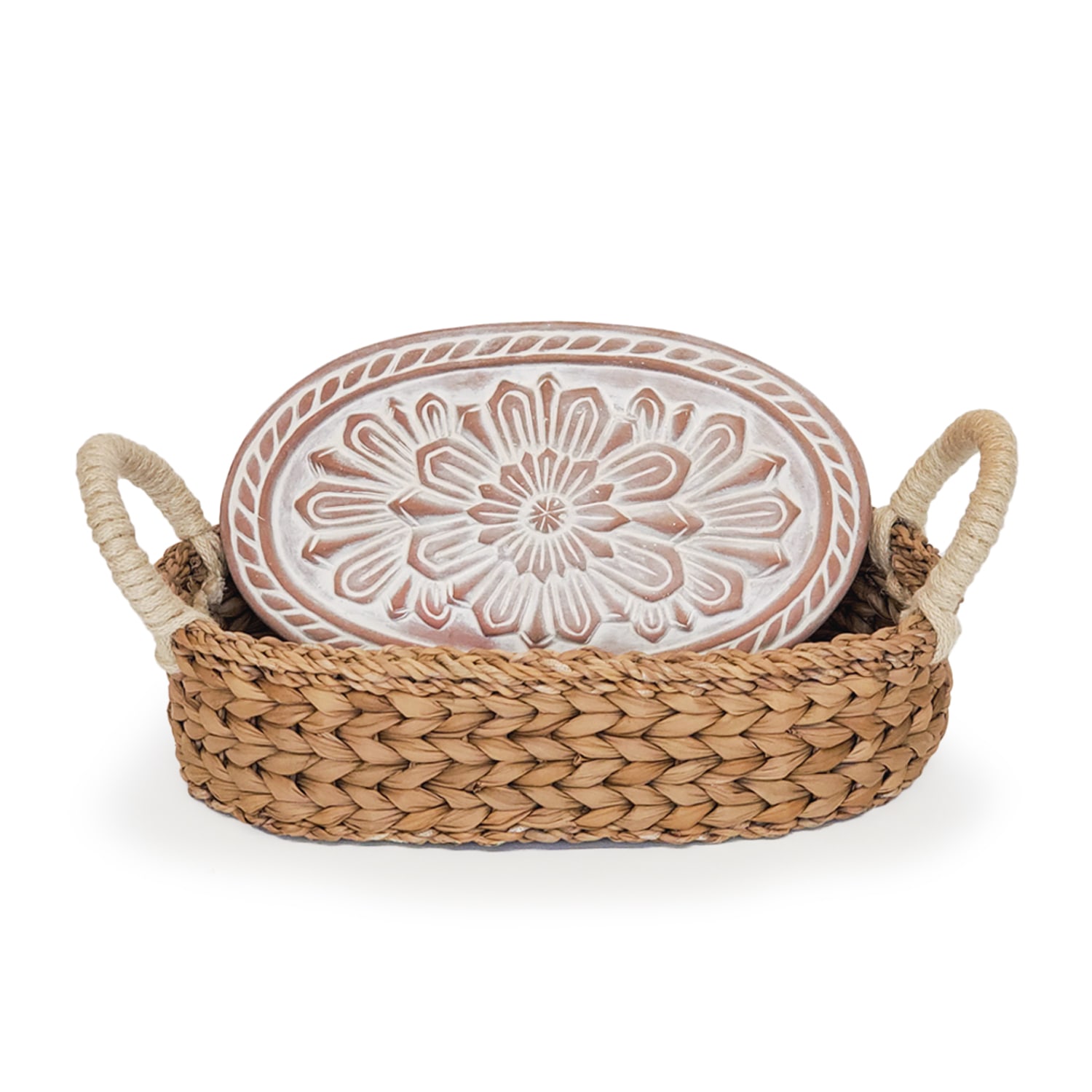 Brown Bread Warmer & Basket - Flower Korissa