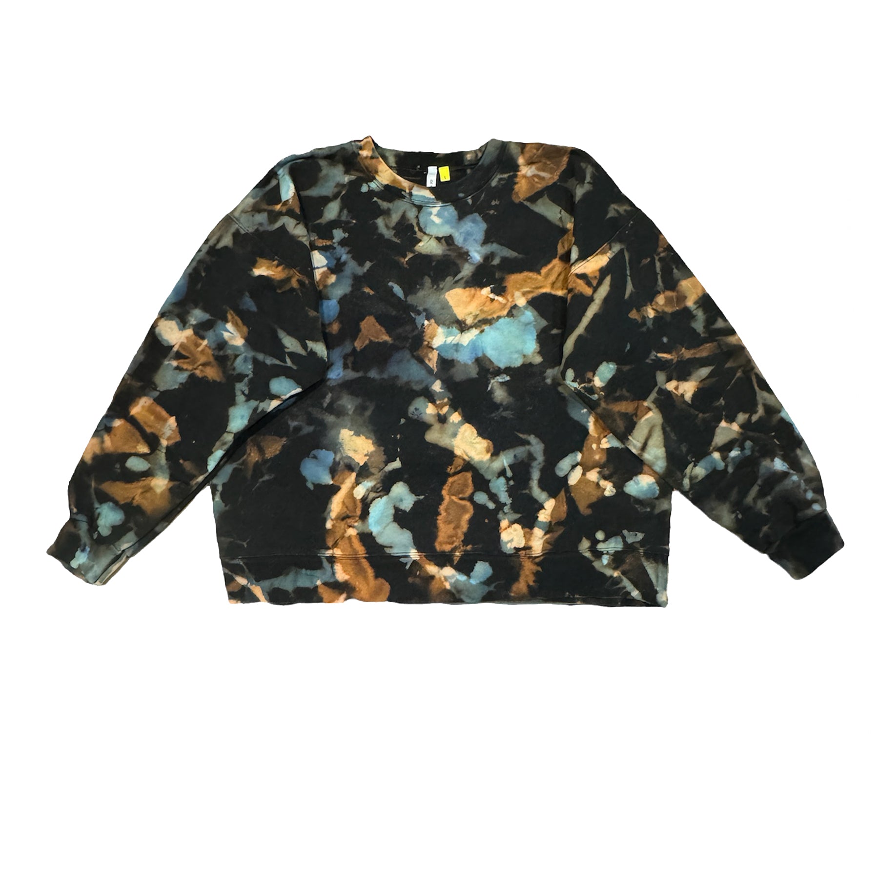 Women’s Black / Blue Granite Tie Dye Sweatshirt Large Roy G.