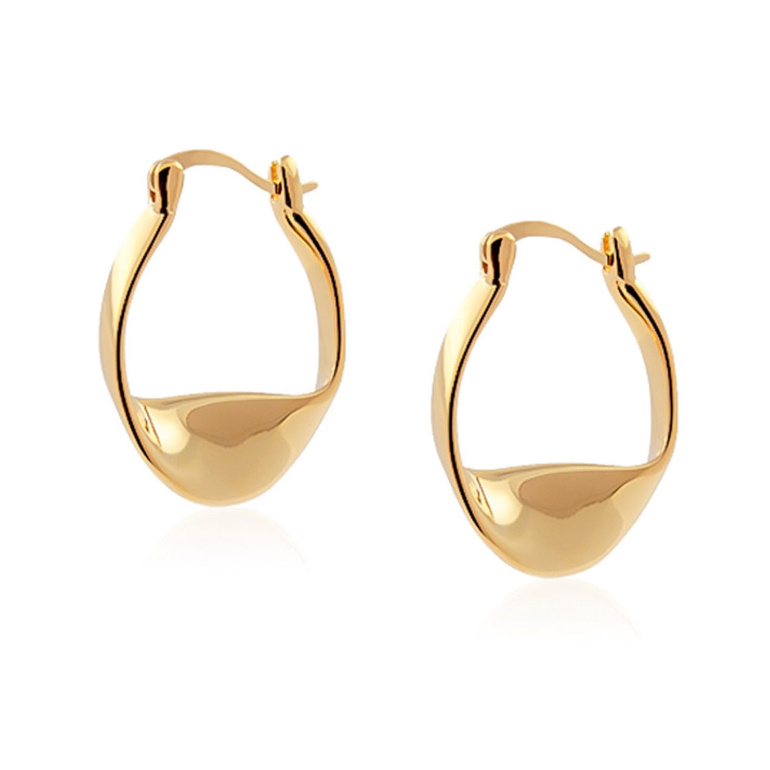 Cote Cache Women's Ocean Horizon Gold Hoop Earrings
