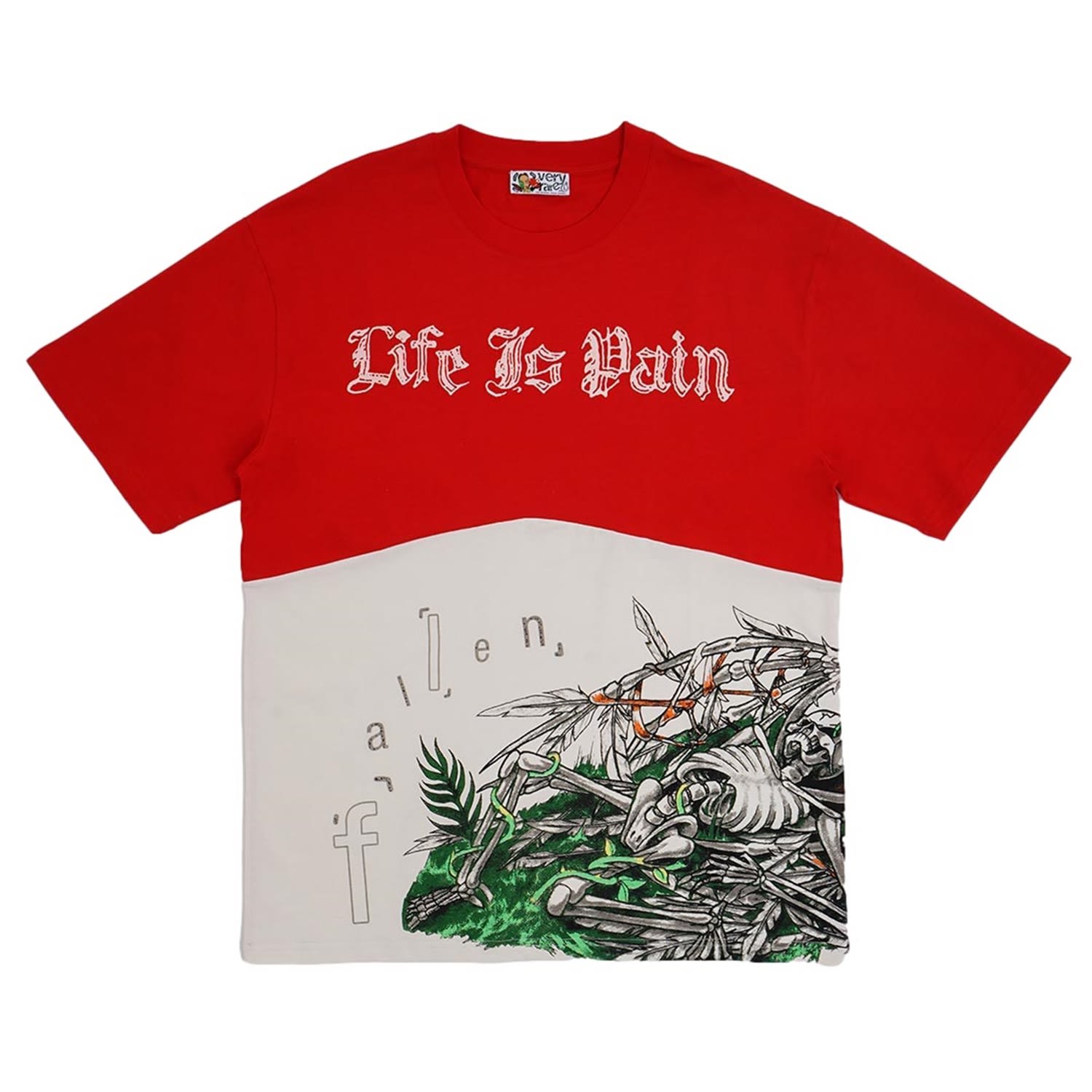 Veryrare Men's Life Is Pain - Red & White In Red