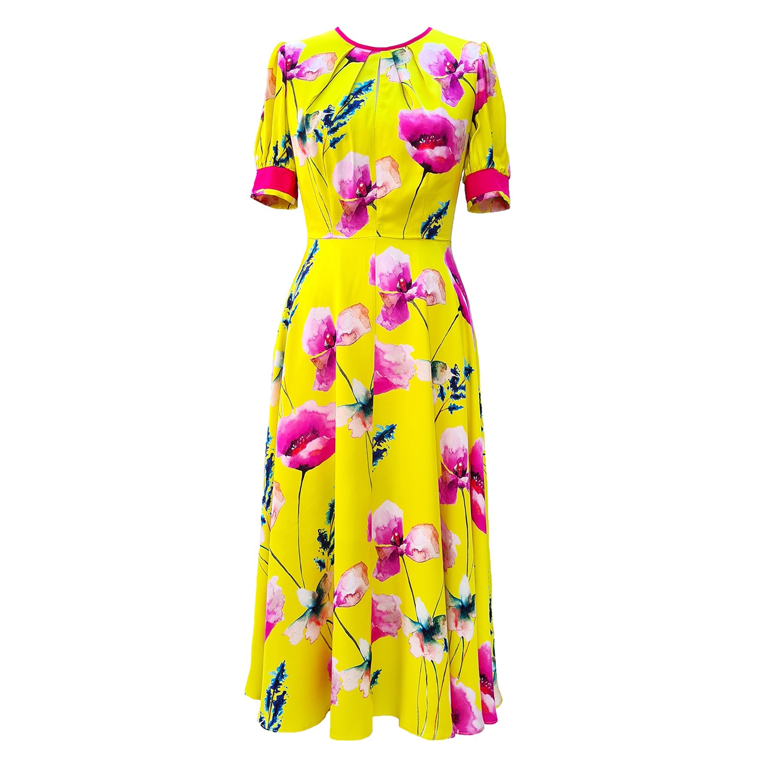 Mellaris Women's Yellow / Orange Diary Of Jane Yellow Dress In Floral Print