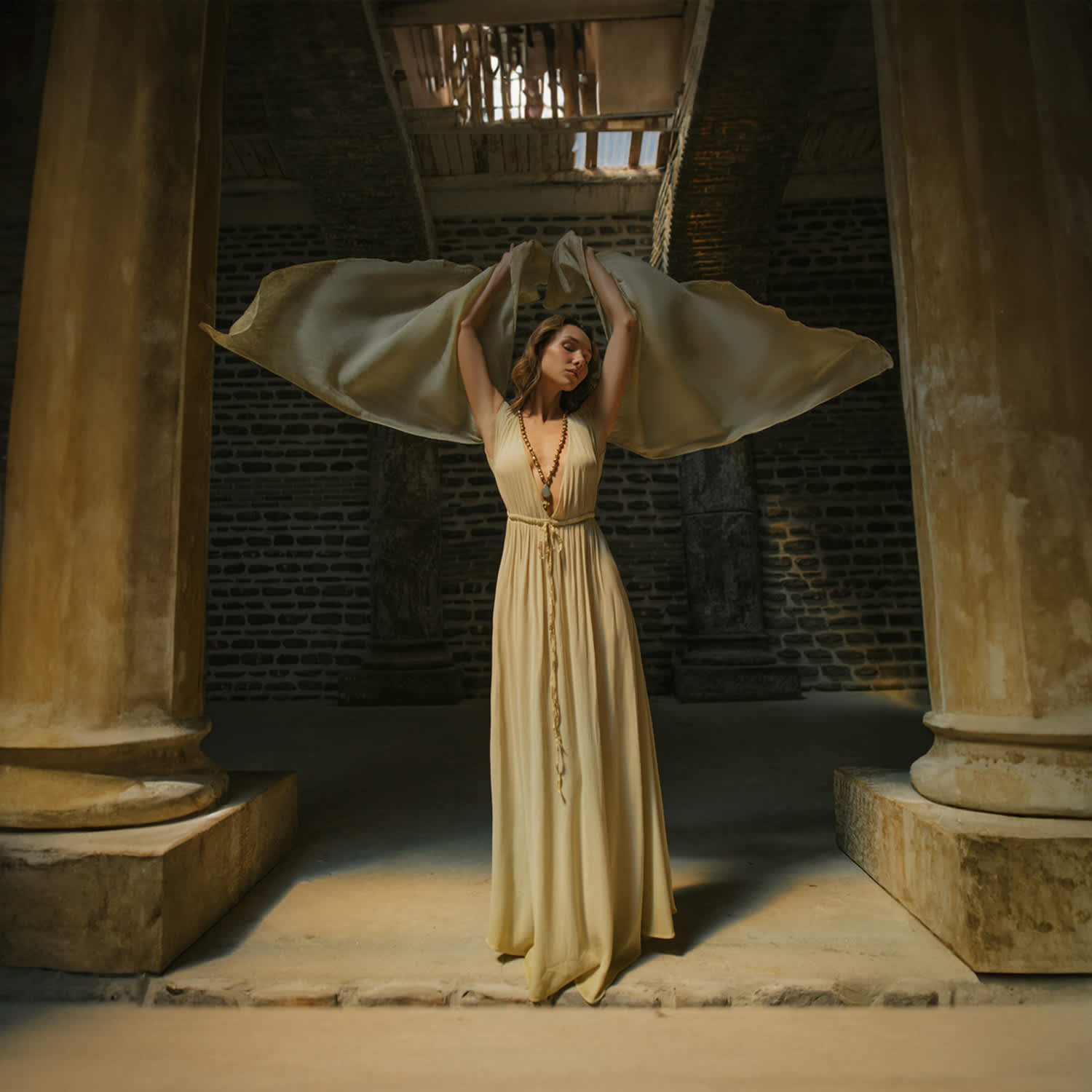 Fairy Dress Vintage Lemon - Boho Maxi Dress | Zhenabia | Wolf & Badger