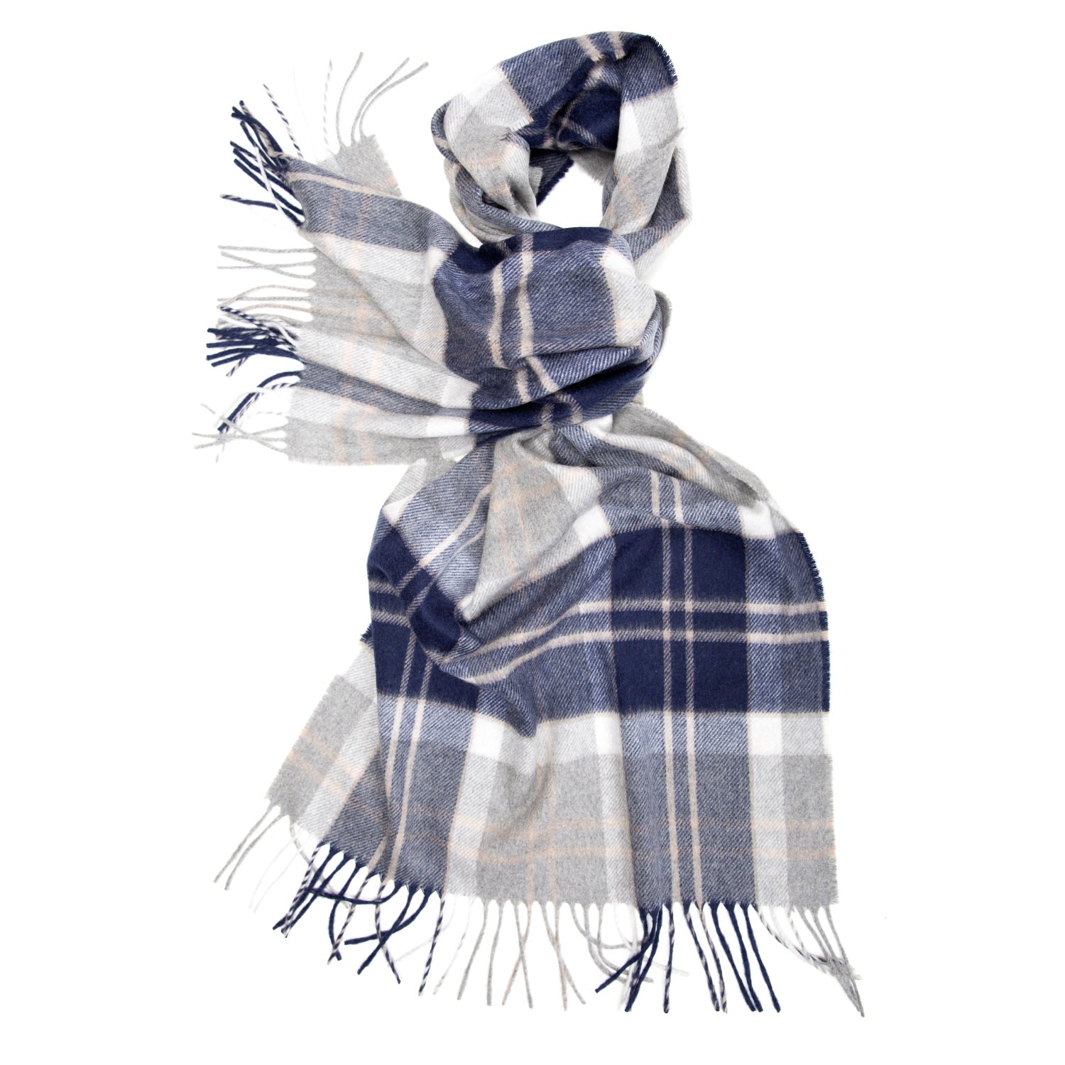 Women’s Blue / Grey Machair Silver Bannockbane Cashmere Scarf Kinalba