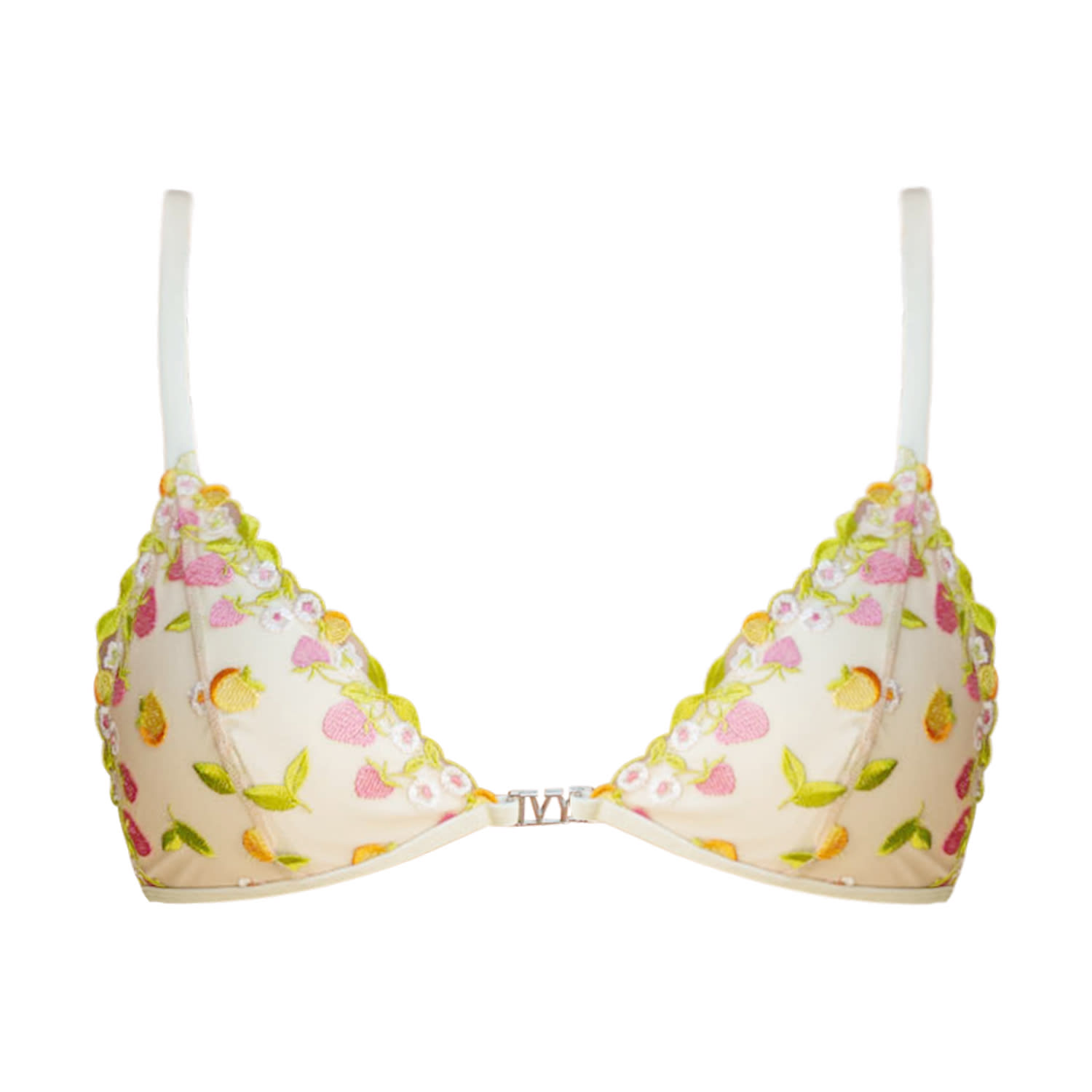 Ivy Swimwear Women's Yellow / Orange Lucy In Yellow Berry Lace Bikini Top In Yellow/orange