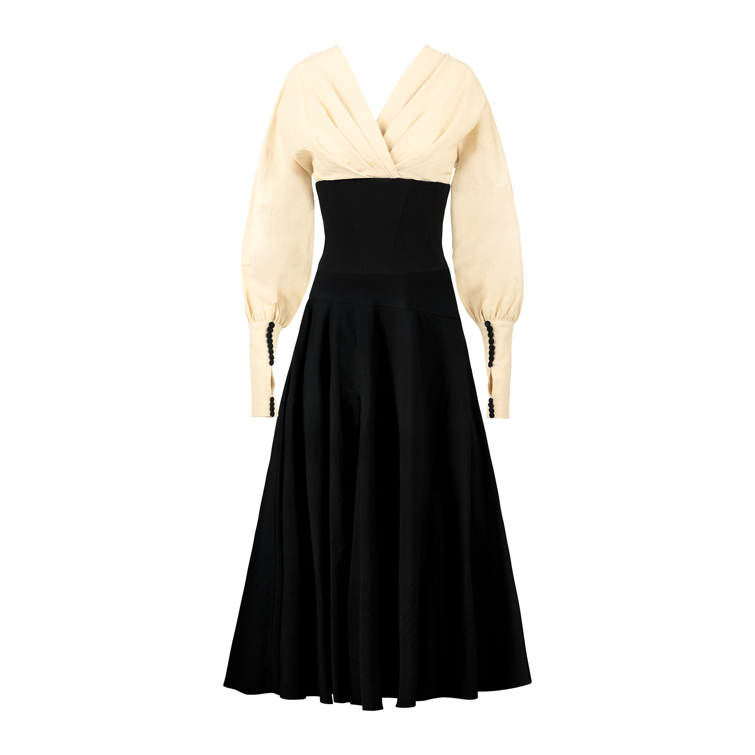 Alina Cernatescu Women's Signora Dress Black And Beige