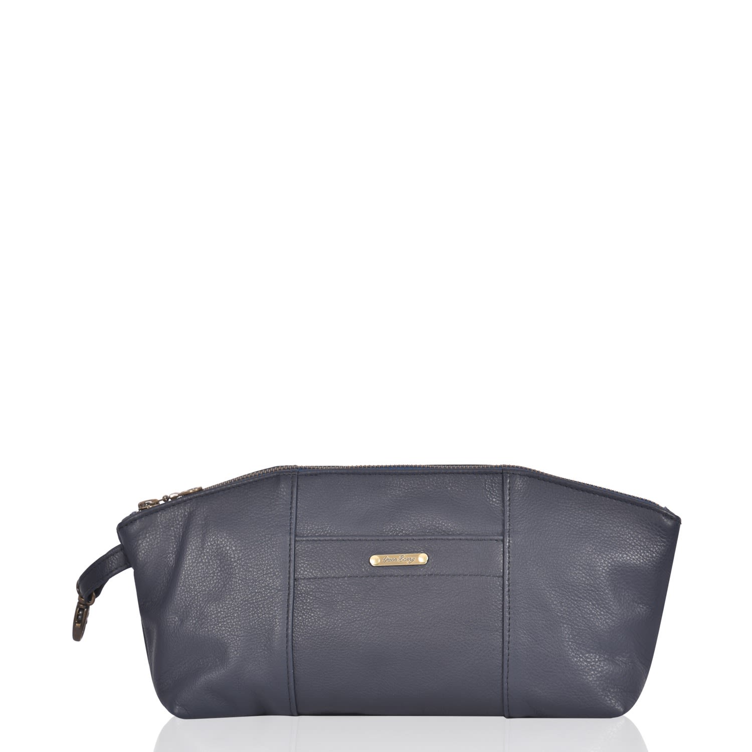 Men’s Blue Leather Essentials Bag Pugwash - Navy Owen Barry