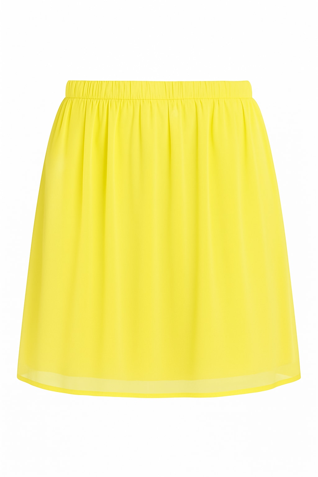 Conquista Women's Yellow / Orange Yellow Lightweight Skirt In Voile With Lining