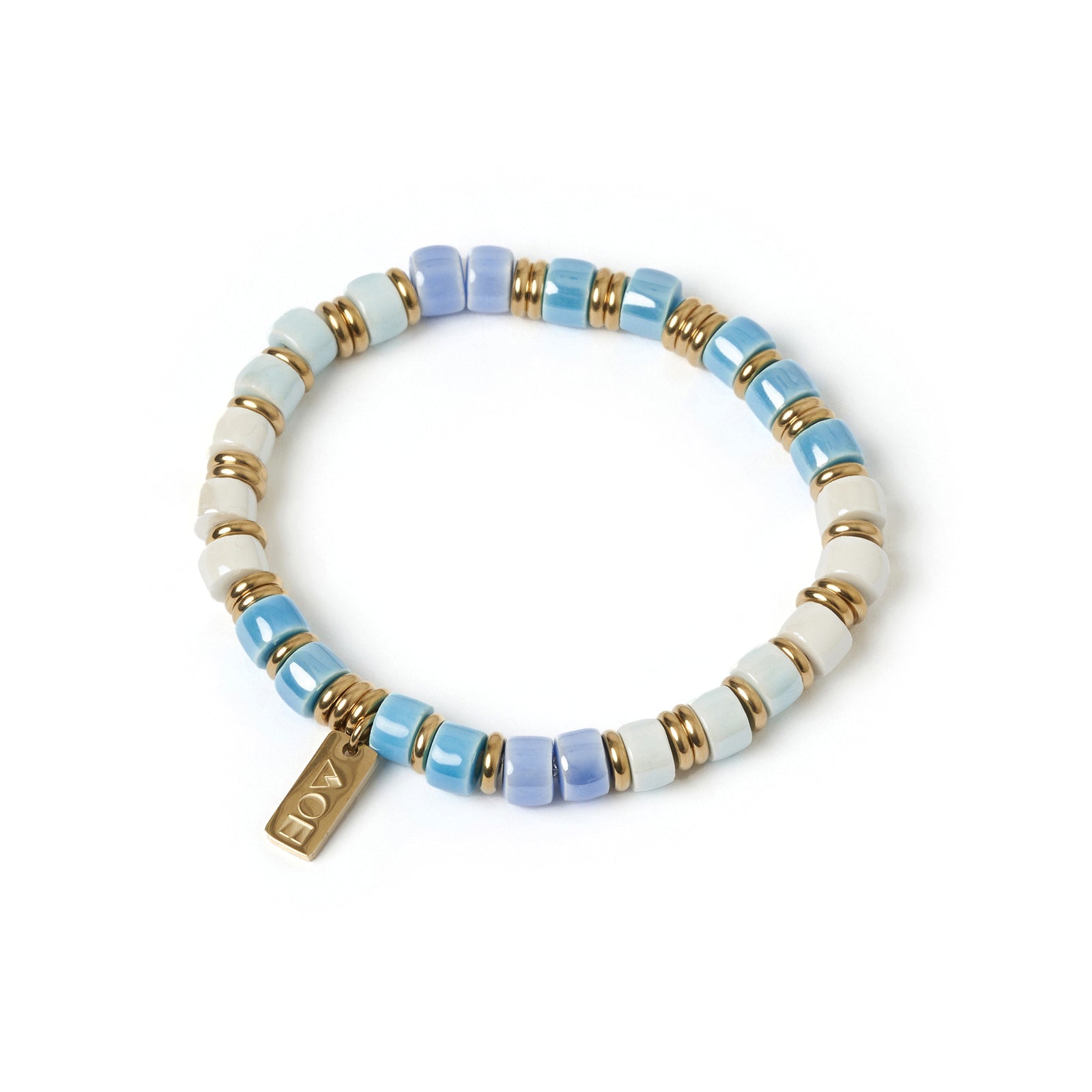 Women’s Blue Skylar Ceramic & Gold Bracelet - Riviera Arms of Eve