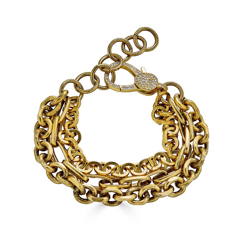 Loni Paul Jewelry Women's Gold Three Strand Bracelet In Gold
