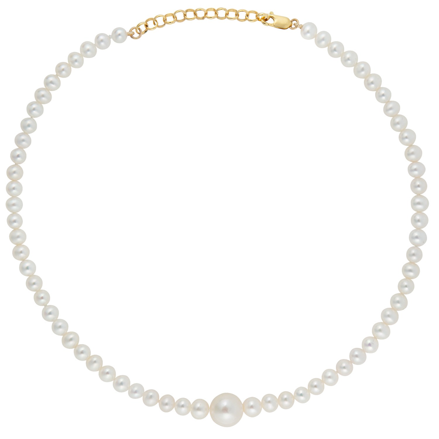 Women’s Gold / White Plua Round Pearl Necklace Ora Pearls