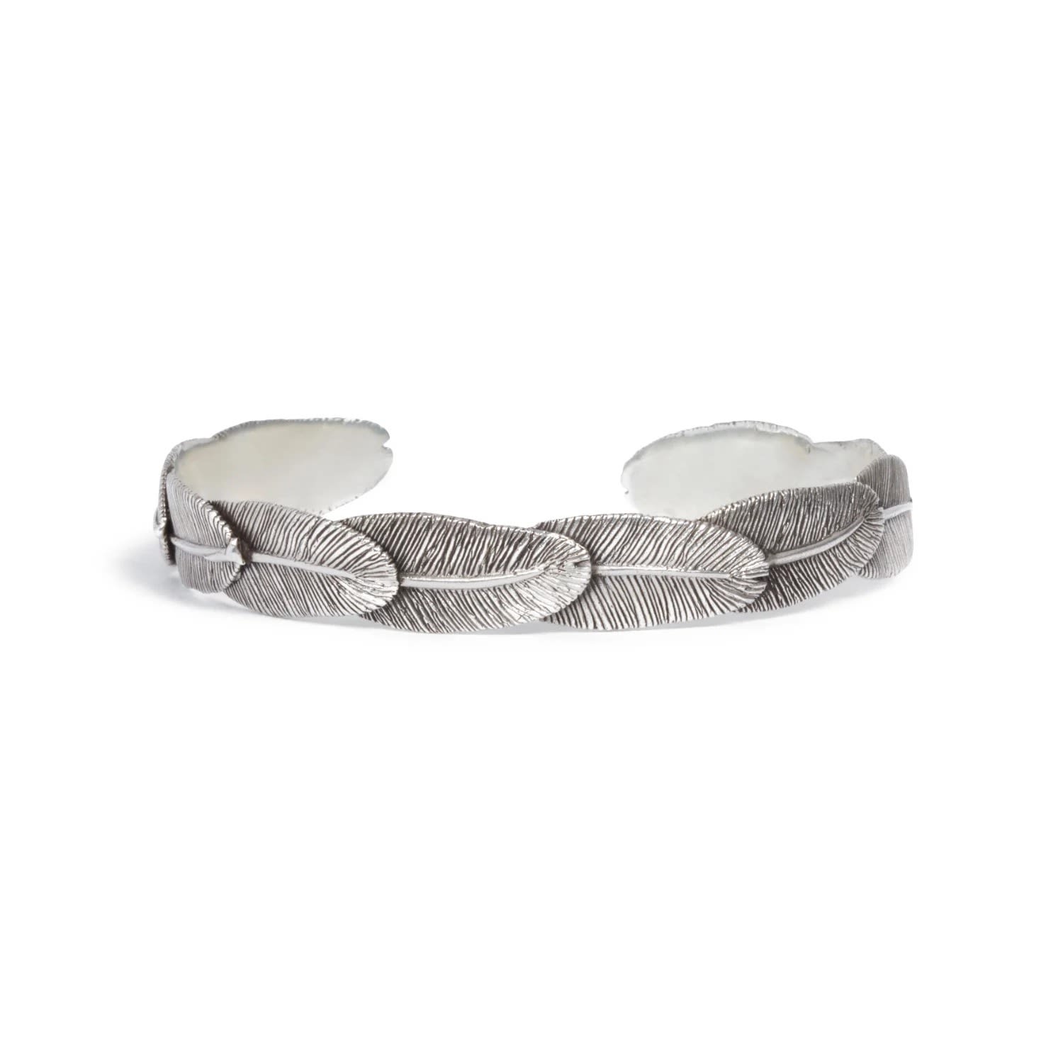 Women’s Feather Silver Bangle Wild Sons