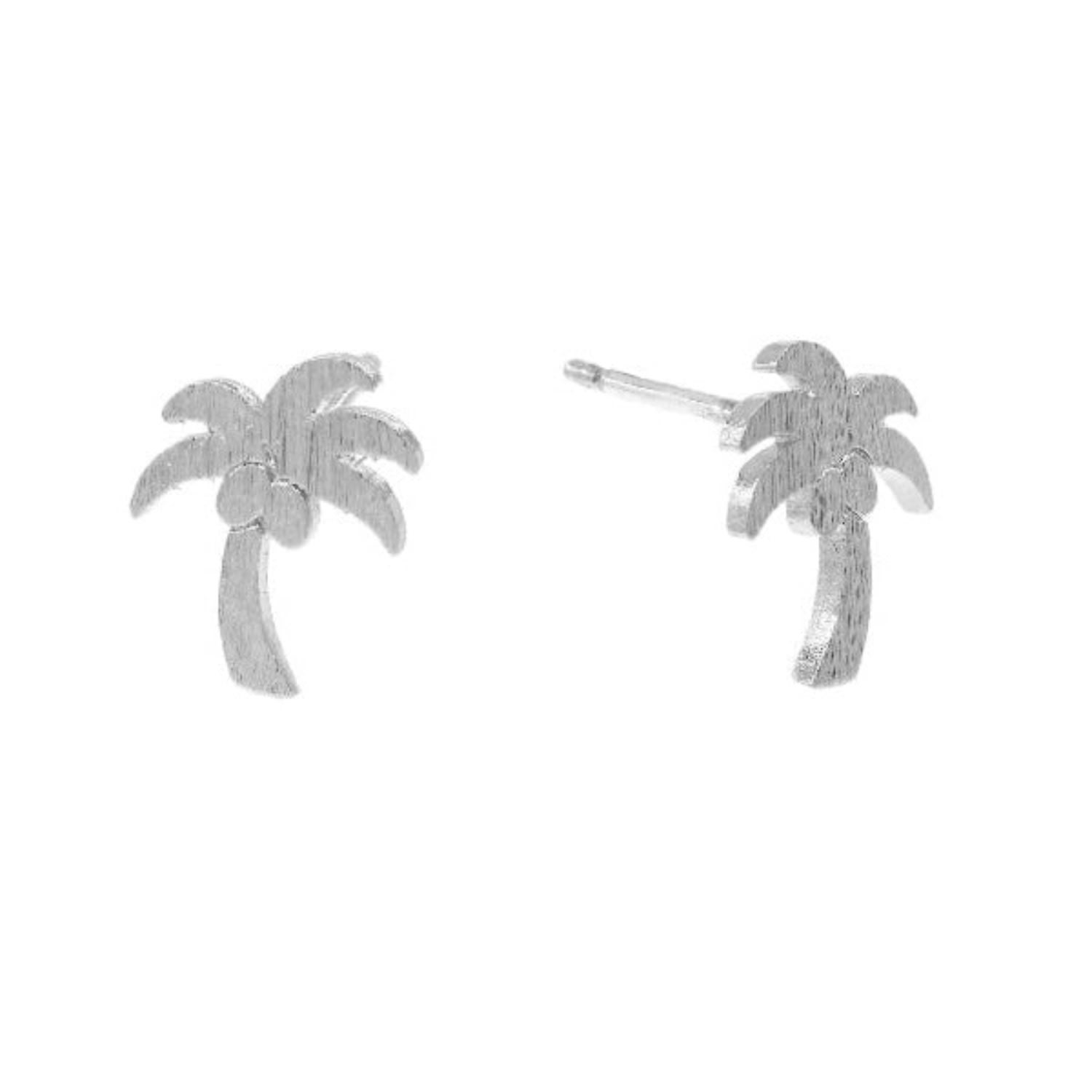 Women’s Annie Apple Sterling Silver Palm Tree Stud Earrings Bermuda Watch Company