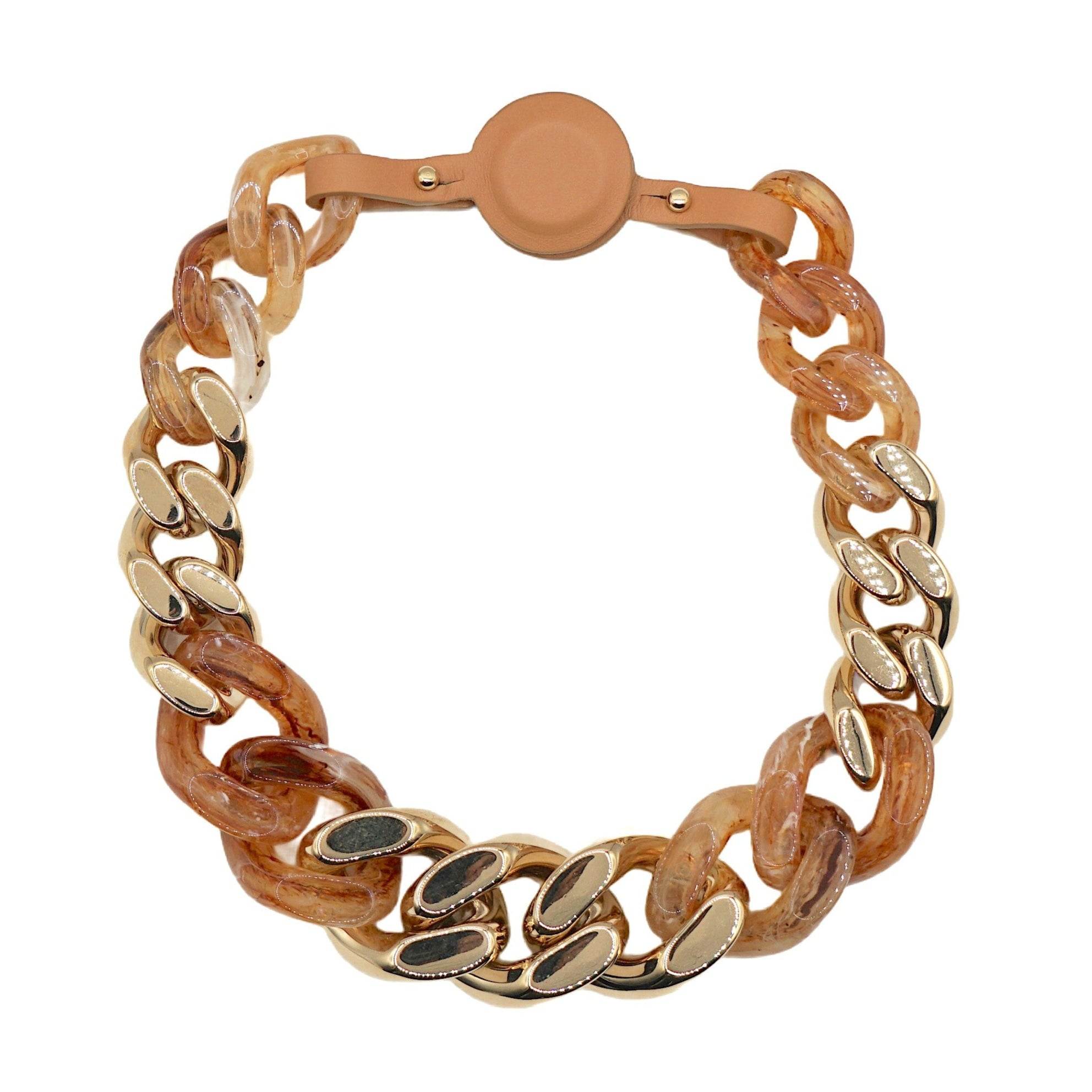 Fairchild Baldwin Women's Gold / Brown The Fairchild Gold/tortoise Chain Link Necklace