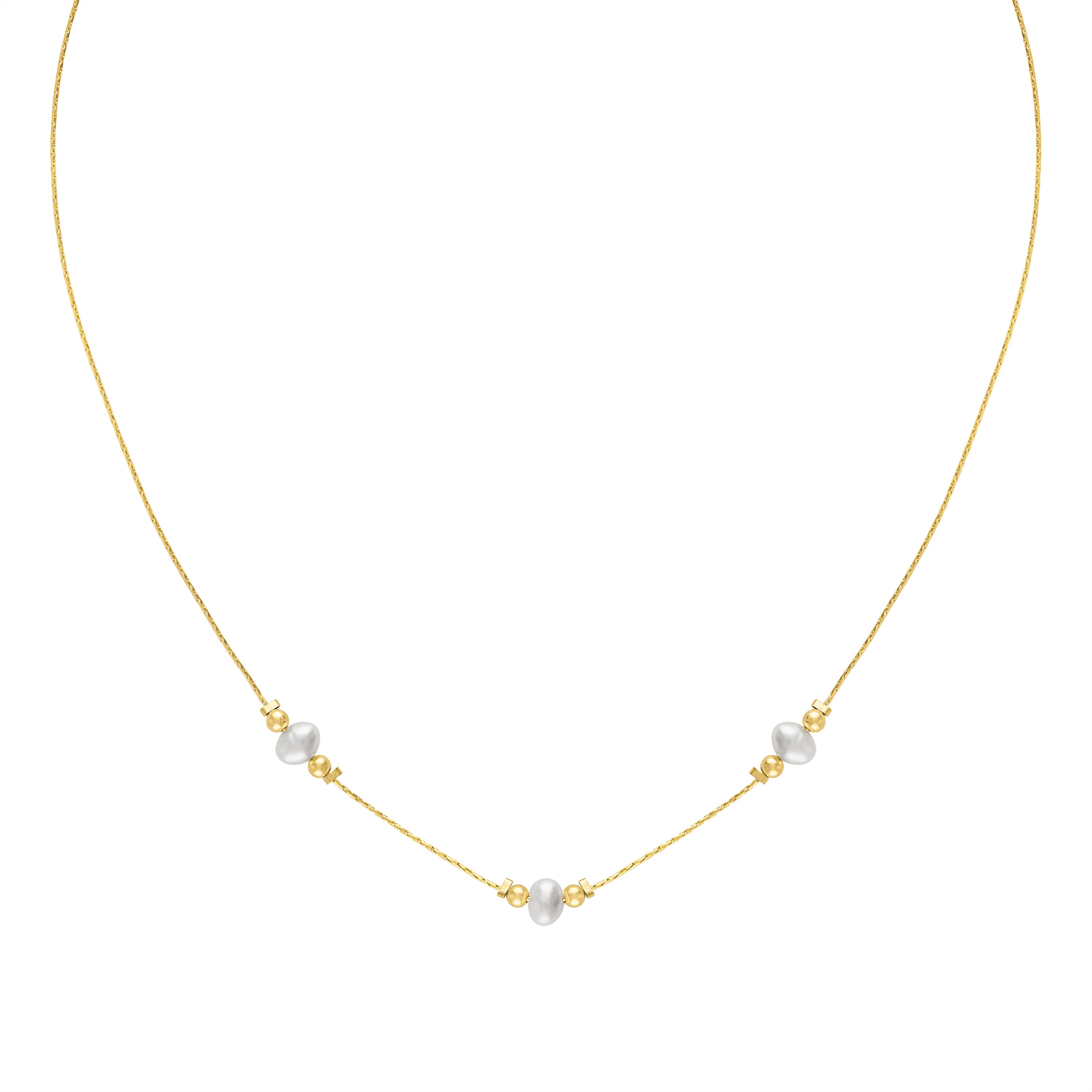 Olivia Le Journey Pearl Trinity Necklace In Gold