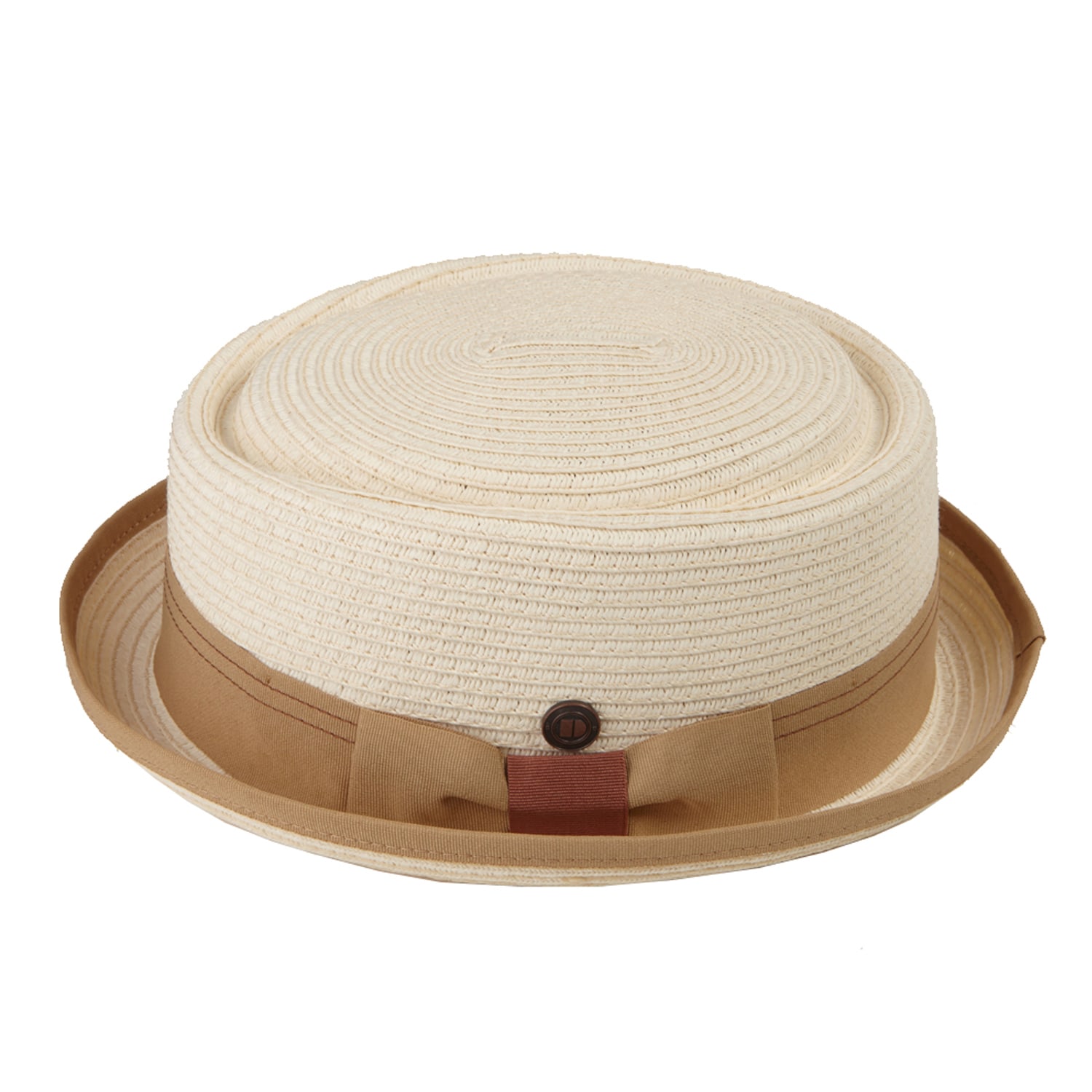 Dasmarca Hats Men's Dasmarca Rico Summer Telescope Crown Lightweight Breathable Rude-boy Mod Porkpie Hat - Ivory W In White