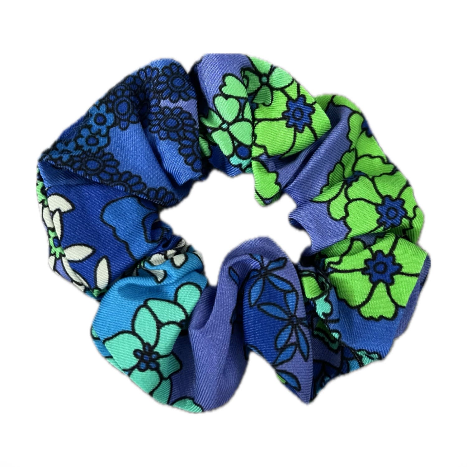 Women's Blue Viscose Rayon Scrunchie Bloom Azure | One Size | Introvertie Vienna