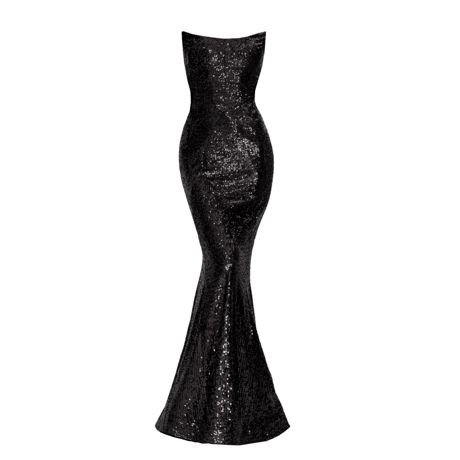 Angelika Jozefczyk Women's Merlin Sequin Evening Gown Black In Black