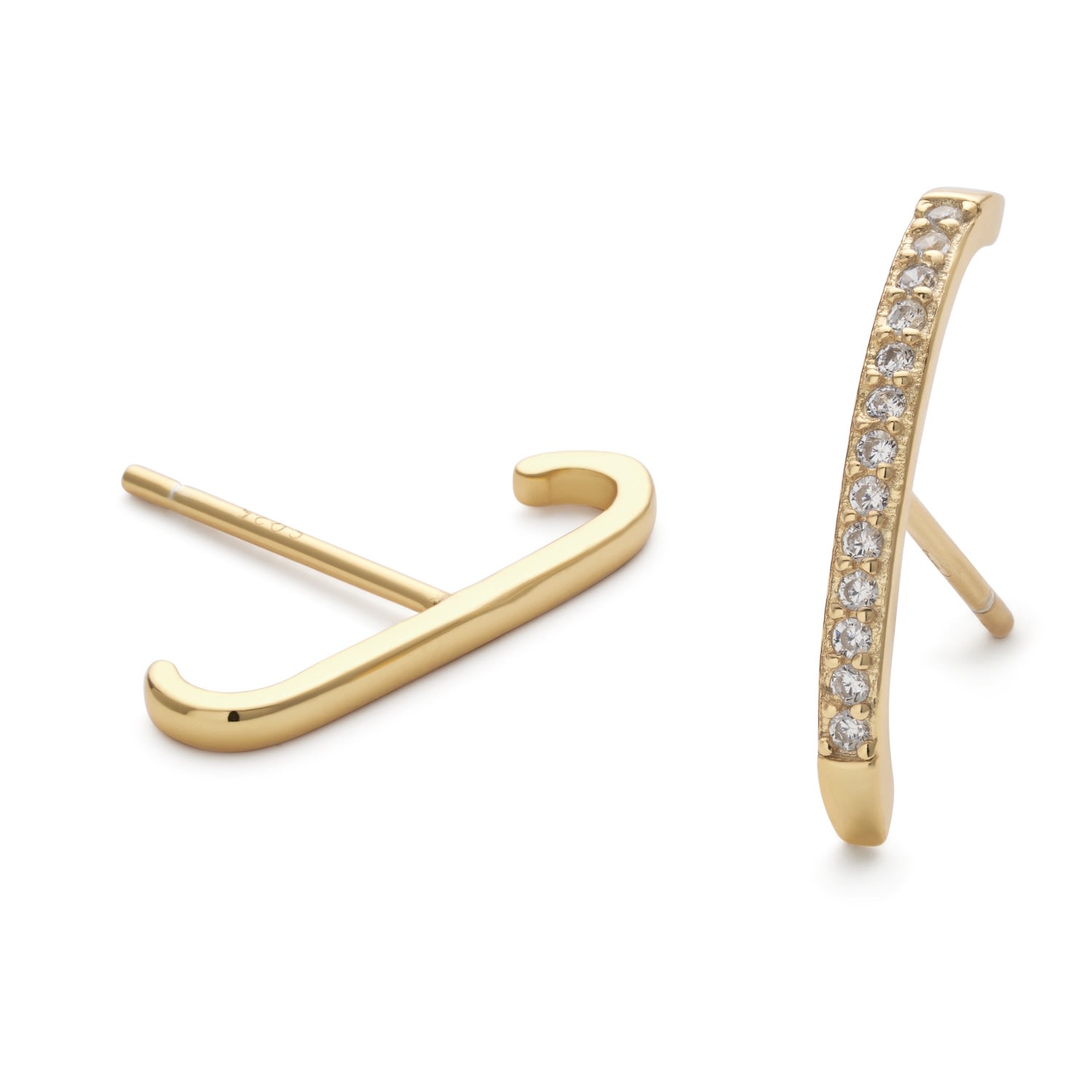 Women's Gold Small Bar Stud Earrings | Elk & Bloom