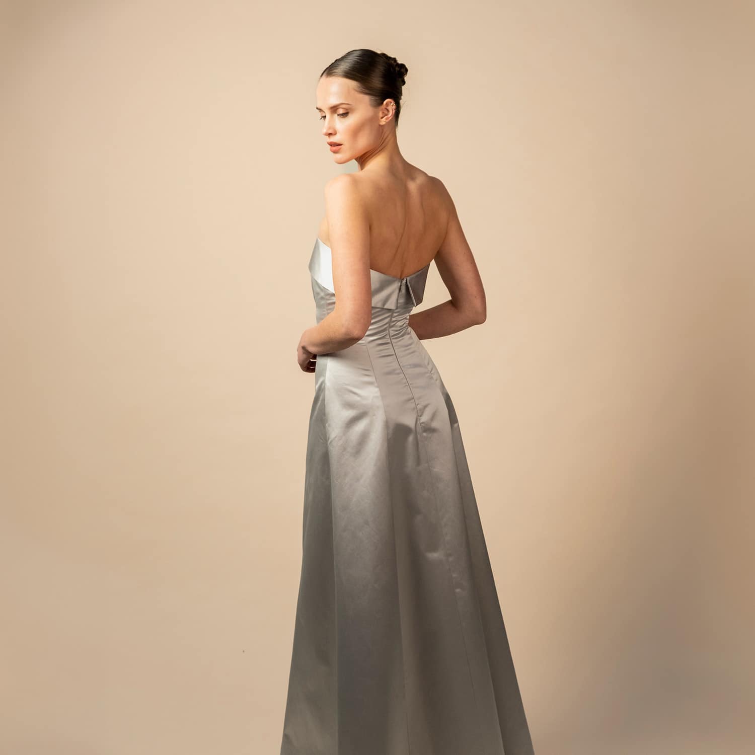 Irena Silk Dress - Pearl Grey | Anse Victorin | Wolf & Badger