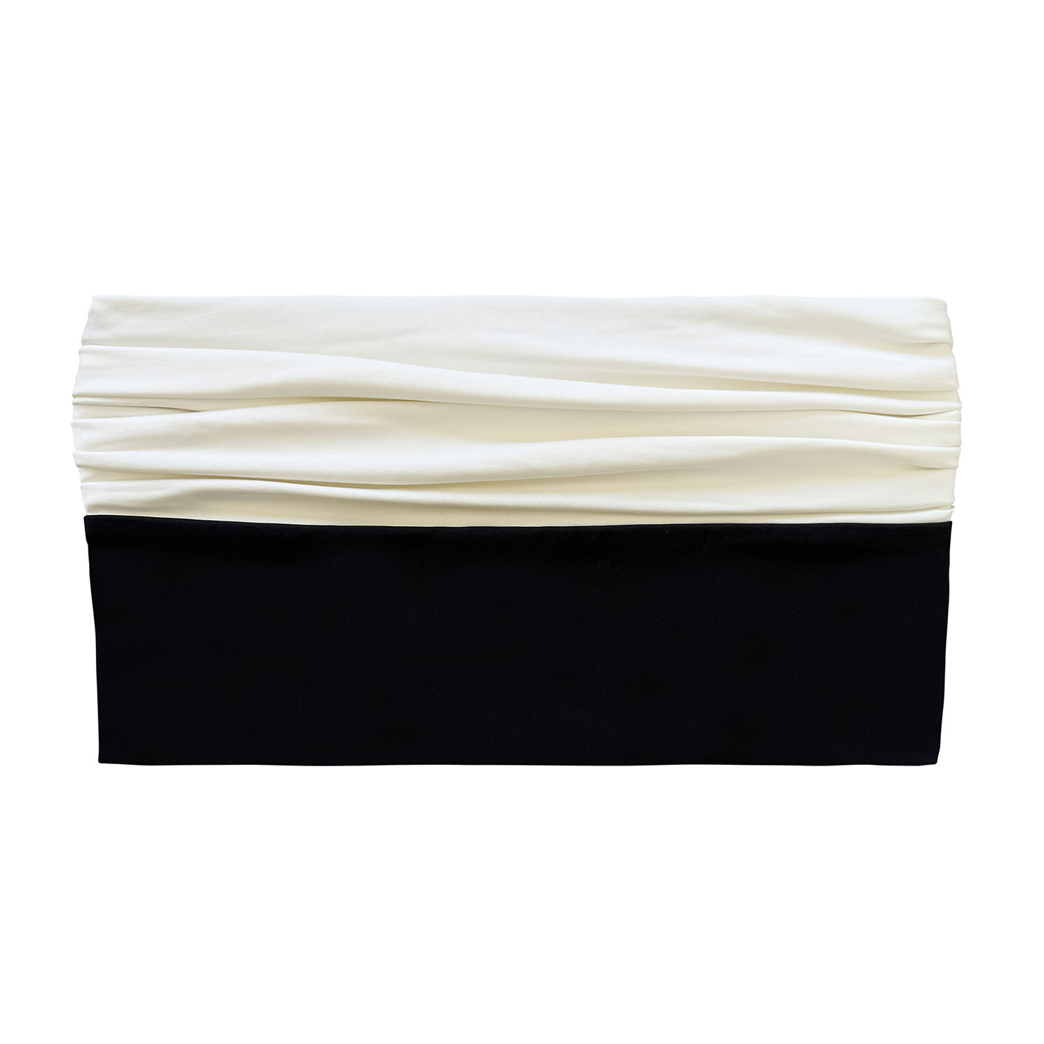 Nuaje Nuaje Women's Black / White Isabelle Ruched Bikini Tube Top In Black And White In Black/white